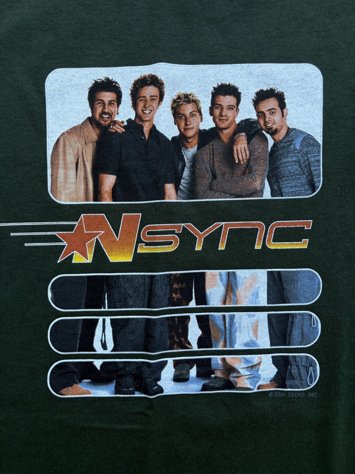 Tultex Vintage 2000 Winterland “NSYNC” Band Green L/S Shirt Size M Size US M / EU 48-50 / 2 - 5 Thumbnail