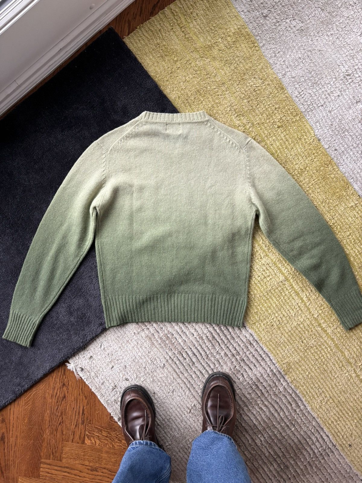Sears × Vintage 70s Embroidered Vintage Wool Sweater Gradient Knit Pullover Size US M / EU 48-50 / 2 - 13 Thumbnail