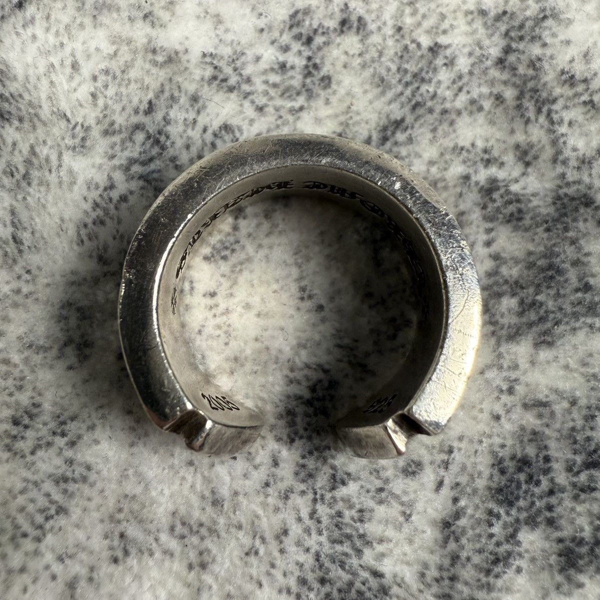 Chrome Hearts Chrome Hearts Large Scroll Label Silver Ring / SIZE 10 Size ONE SIZE - 10 Thumbnail