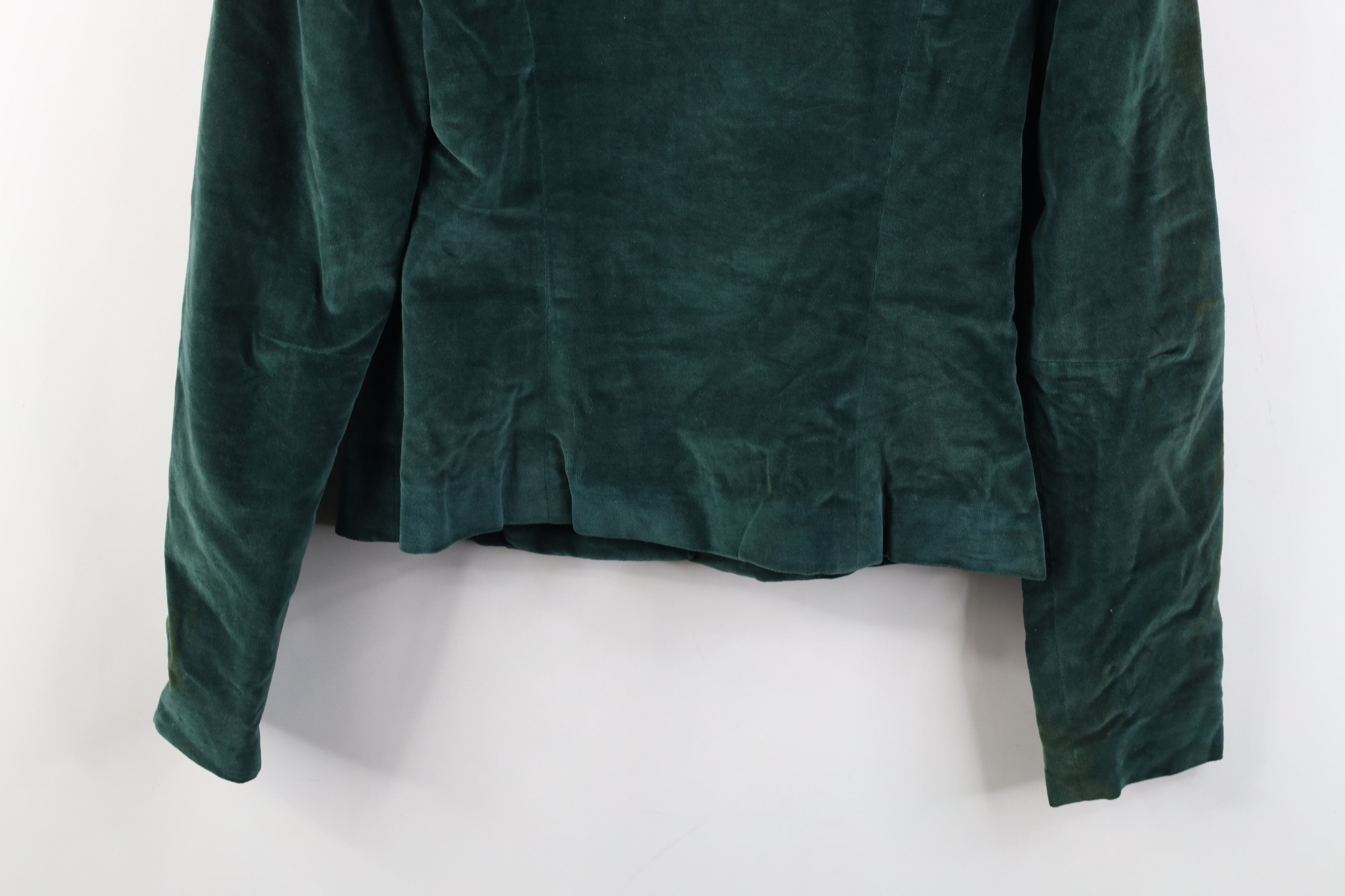 Vintage Vintage 50s 60s Streetwear Velour Blazer Jacket Green USA Size M / US 6-8 / IT 42-44 - 13 Thumbnail