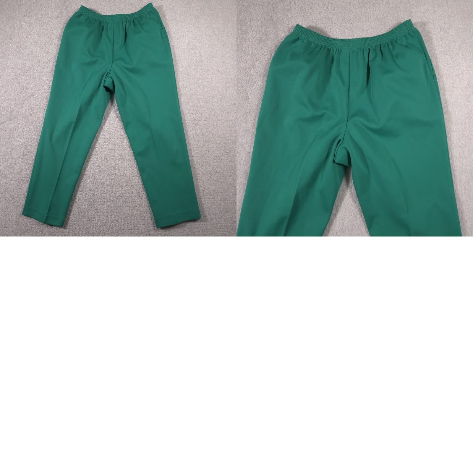 Vintage VINTAGE Alfred Dunner Green Pants Womens 18 Elastic Waist Pockets Made USA Dress Pants Tapered - 28 in Inseam, Petites, XXL? Size 40" / US 18 - 9 Thumbnail
