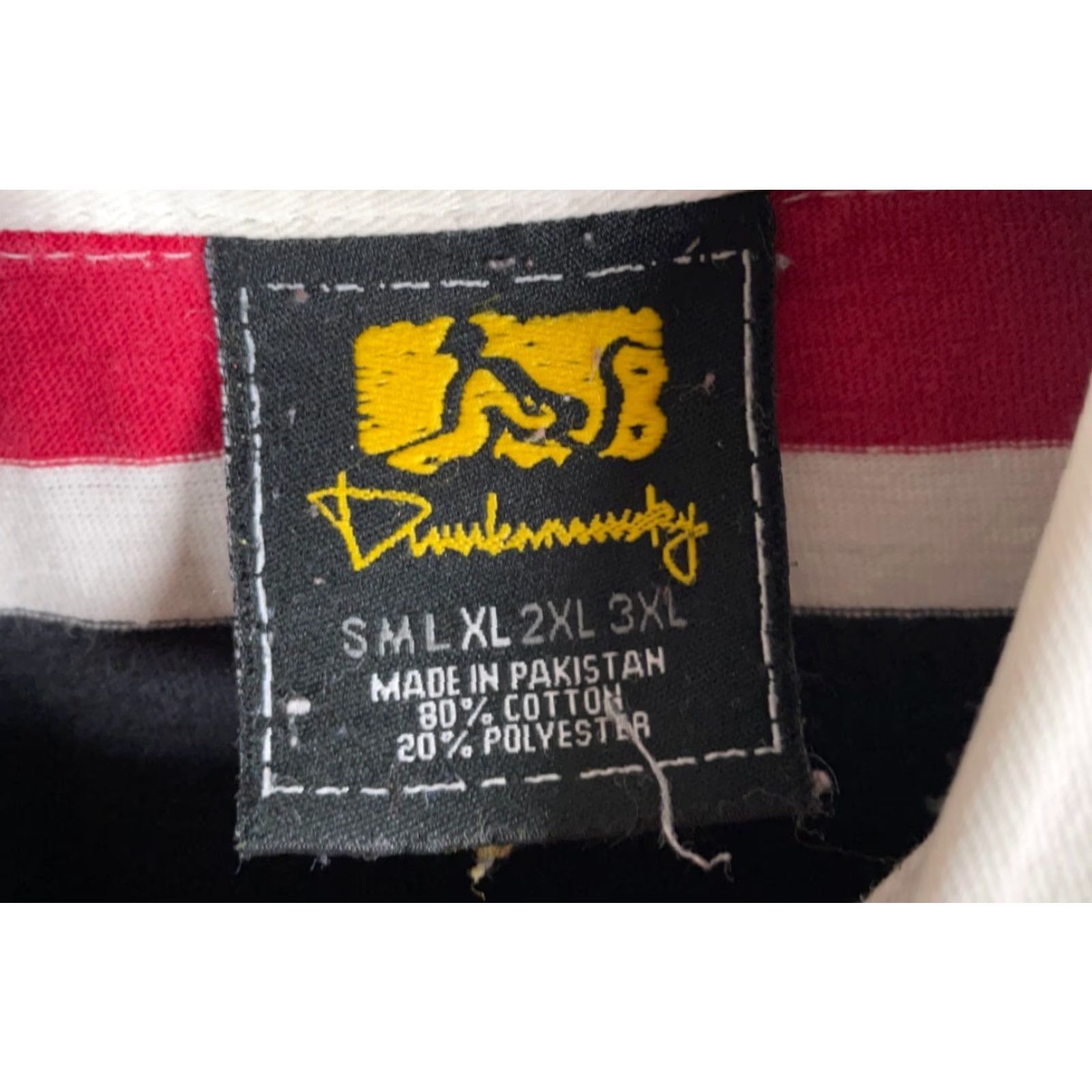 Vintage VINTAGE Drunknmunky Rugby Polo Shirt Long Sleeve Men XL Red Black Striped 90s Retro Cotton-Poly blend Embroidered Collar Polo Shirt Mens Size US XL / EU 56 / 4 - 3 Thumbnail