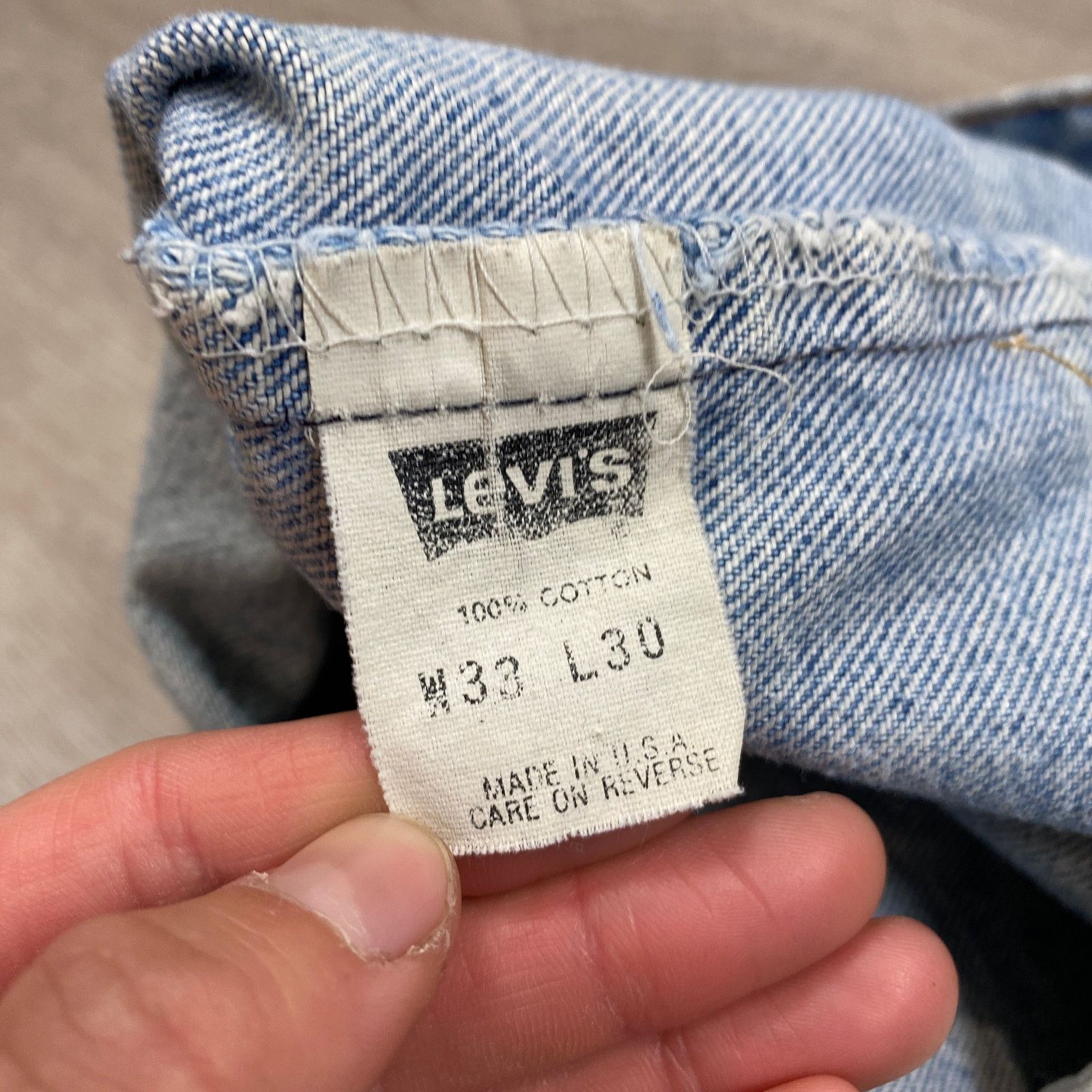 Levi's × Vintage VTG 90s Levi's 550 Made in USA Relaxed Fit Jeans Men's 30x29 Size US 30 / EU 46 - 8 Thumbnail