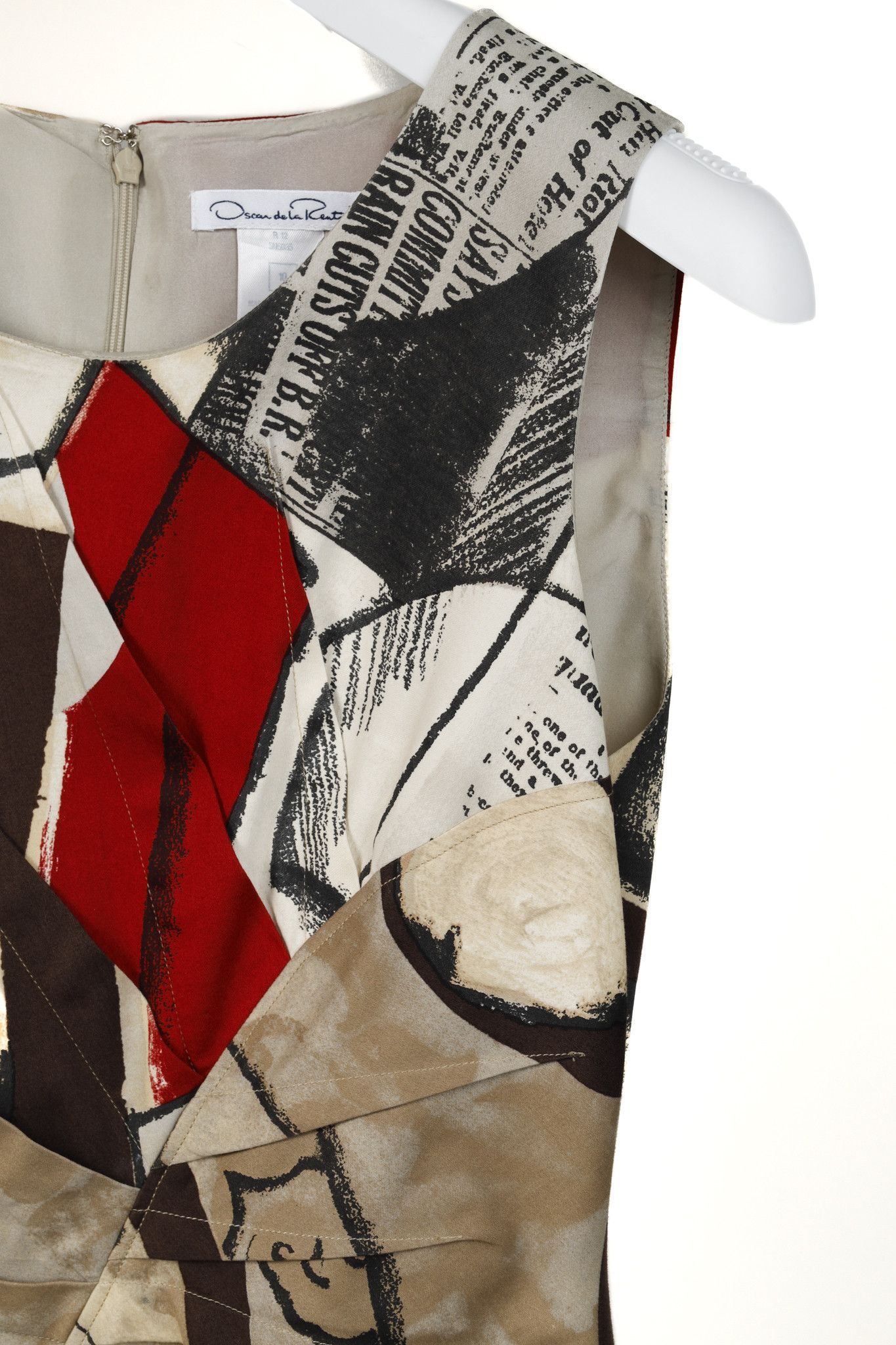 Oscar De La Renta Oscar de la Renta Resort 2015 Abstract-Print Dress Size M / US 6-8 / IT 42-44 - 5 Thumbnail