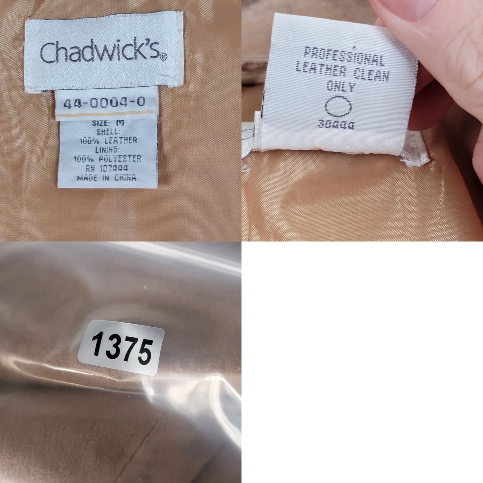 Camel VINTAGE Chadwick’s Coat Women's M Camel Brown Leather Short Button Jacket Size M / US 6-8 / IT 42-44 - 9 Thumbnail