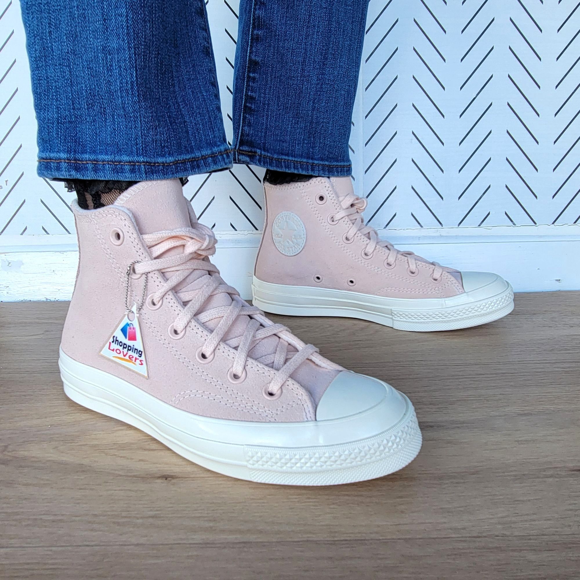 ❤️Converse Chuck 70 Suede Pebble Pink Peach Sz Womens Shoe