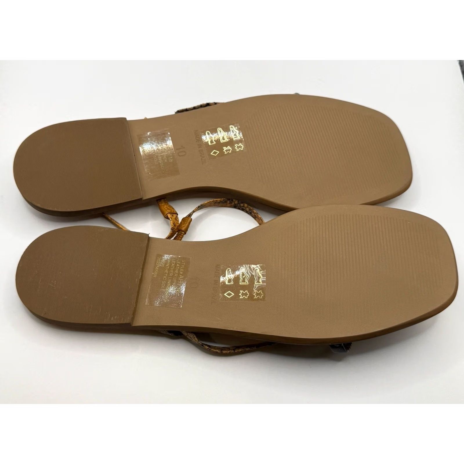 Madewell Madewell Lyra Slide Sandal Snake Embossed Leather Women's Sz 10 Multicolor Animal Print Leather Slip On Size US 10 / IT 40 - 5 Thumbnail