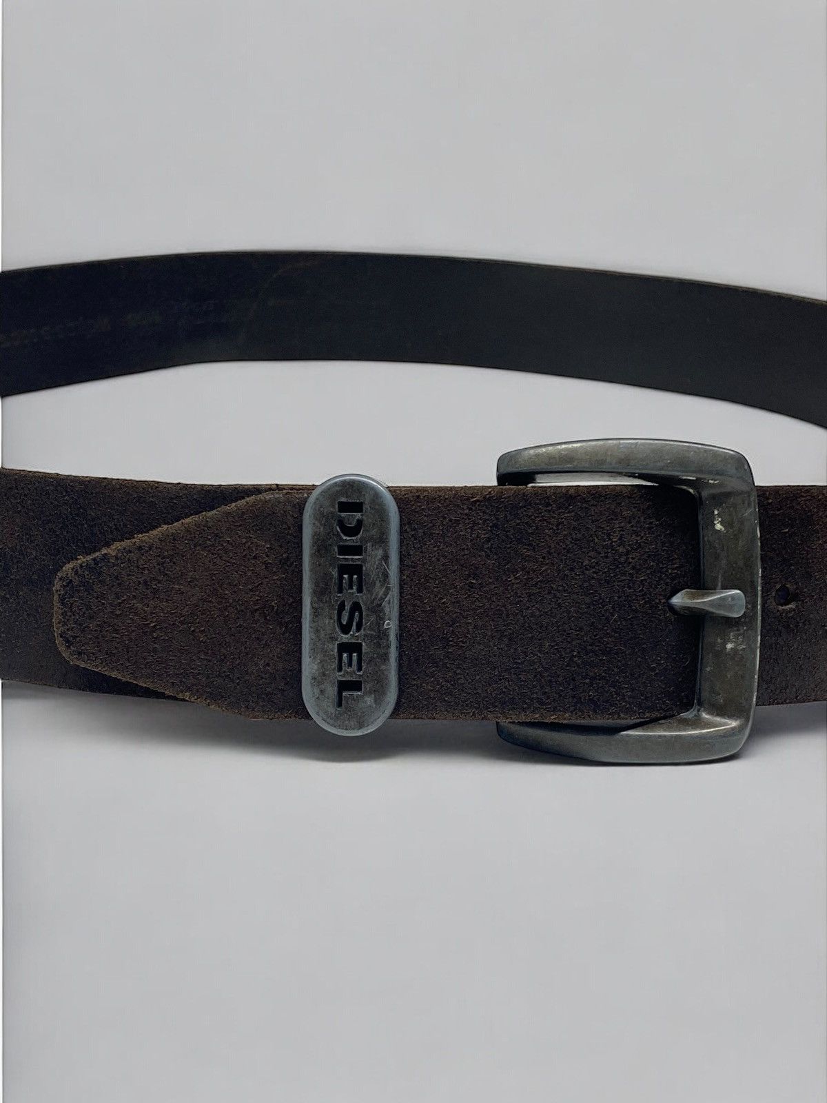 Diesel 🔥 Y2K DIESEL ITALIAN LEATHER BELT DARK BROWN GRUNGE STYLE Size ONE SIZE - 2 Thumbnail