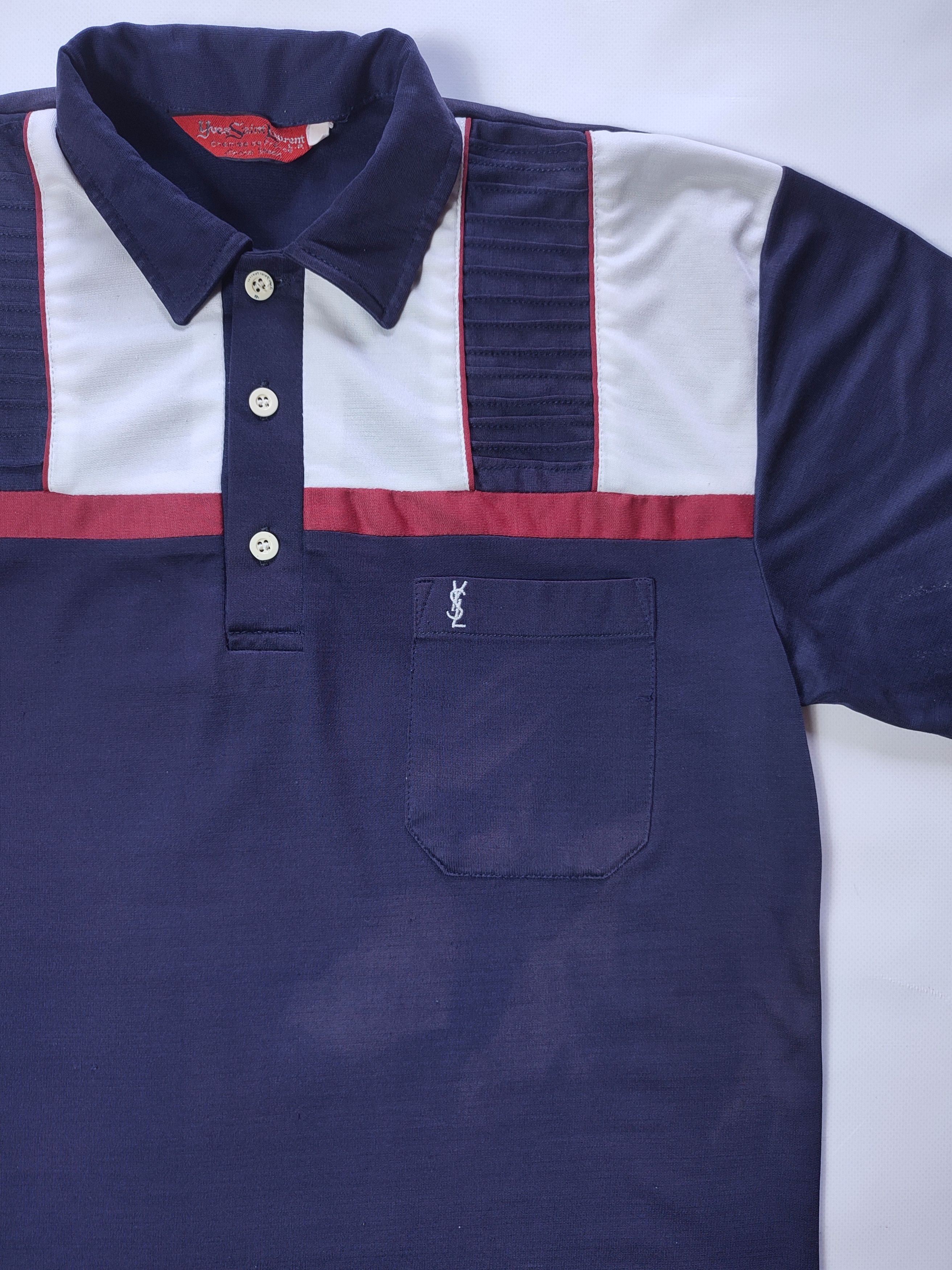 Vintage 80's YSL vintage sport polo t-shirt faded Size US L / EU 52-54 / 3 - 1 Thumbnail