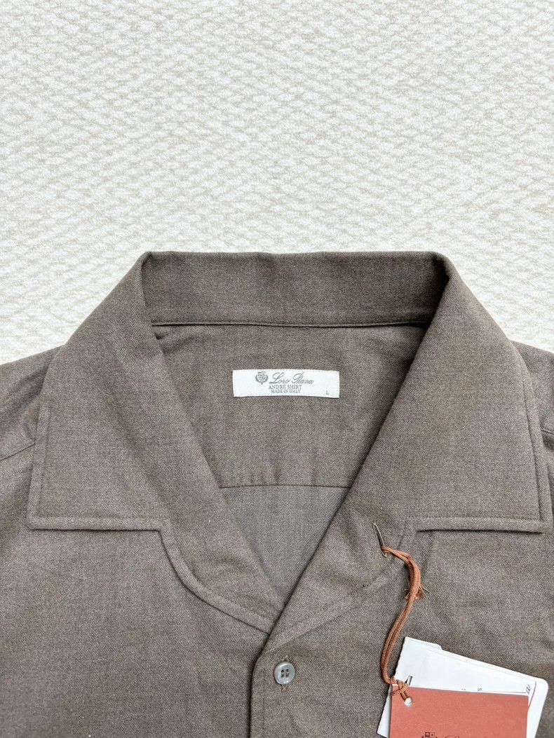 Other LORO PIANA Gray collar open shirt cotton long sleeve shirt Size US L / EU 52-54 / 3 - 3 Thumbnail