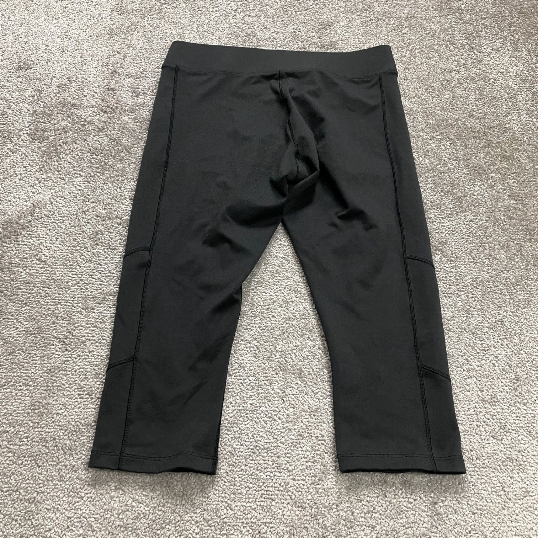 Vintage BCG Cropped Capri Leggings Womens M Black Athletic Active Yoga Gym 29x18 Leggings Shirts? Size 32" / US 10 / IT 46 - 2 Thumbnail