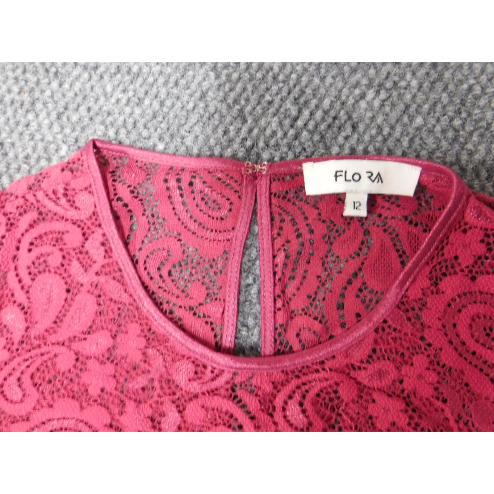 Pinko Flora Womens Dress 12 Pink Midi A-Line Zip Dress Sleeveless Knit Polyester Raglan Sleeve Ruffle Lined Floral Pattern Crew Neck Vintage No N/A Size XL / US 12-14 / IT 48-50 - 4 Thumbnail