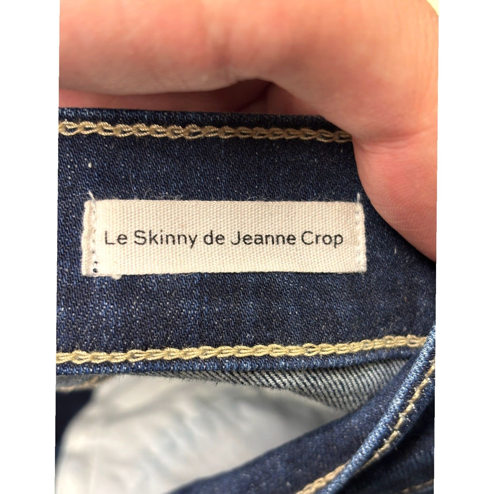Frame FRAME Le Skinny de Jeanne Crop Dark Wash High Rise Skinny Jeans Women's 28X26 Size 28" / US 6 / IT 42 - 6 Thumbnail