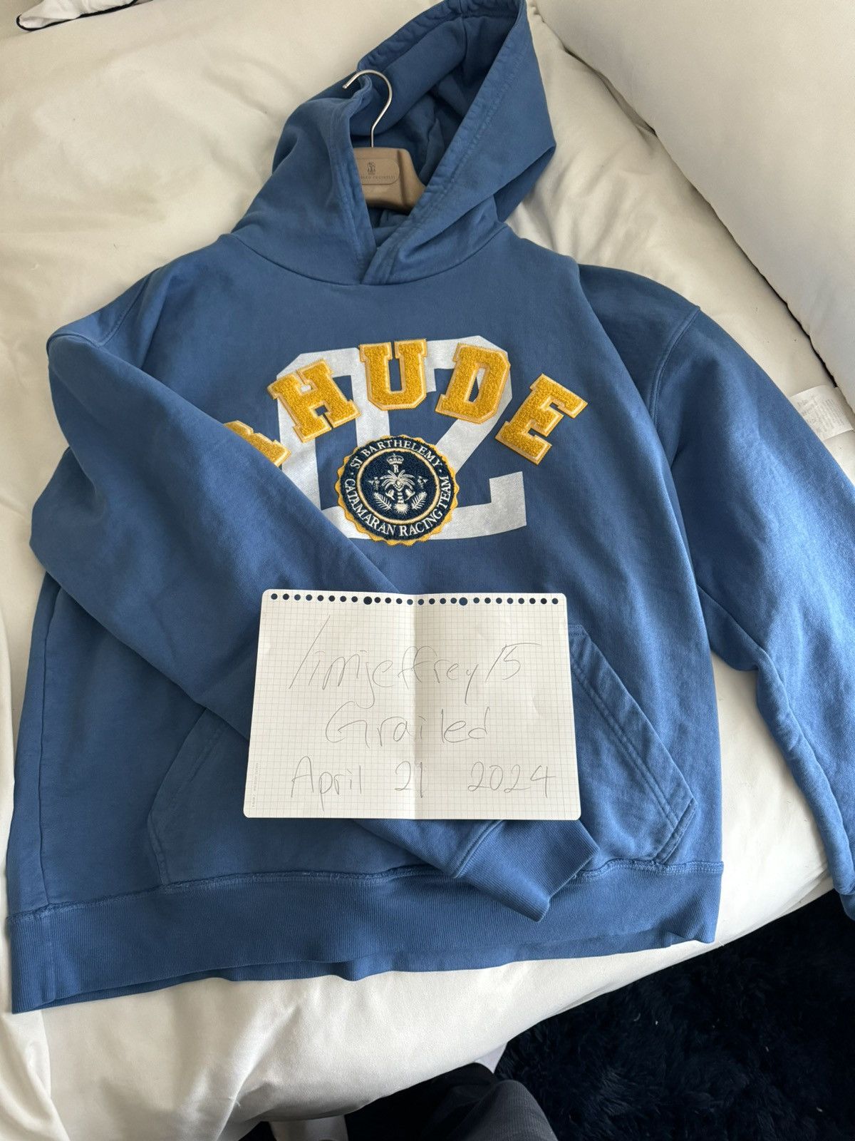 Image of Rhude Rhume Hoodie in Blue, Men's (Size XL)