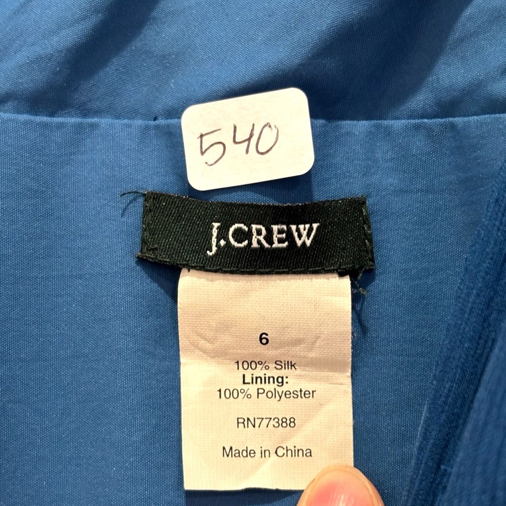 J.Crew J. Crew Teal Blue Silk V-Neck Empire Waist Cocktail Dress Size 6 Womens Size M / US 6-8 / IT 42-44 - 2 Thumbnail