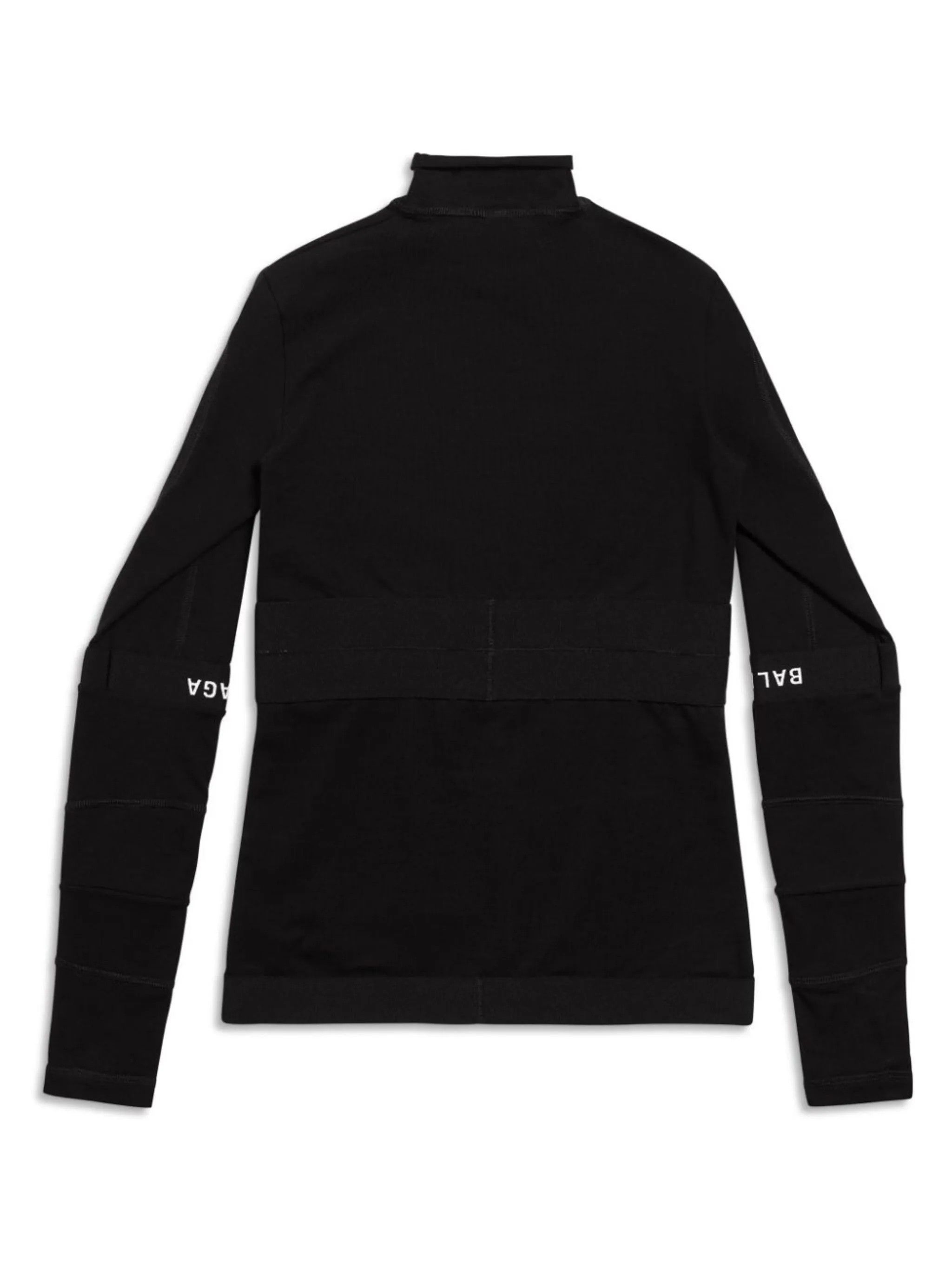 Balenciaga o1mt1gz1024 Patched Briefs Top Turtleneck Sweater in Black Size L / US 10 / IT 46 - 6 Thumbnail