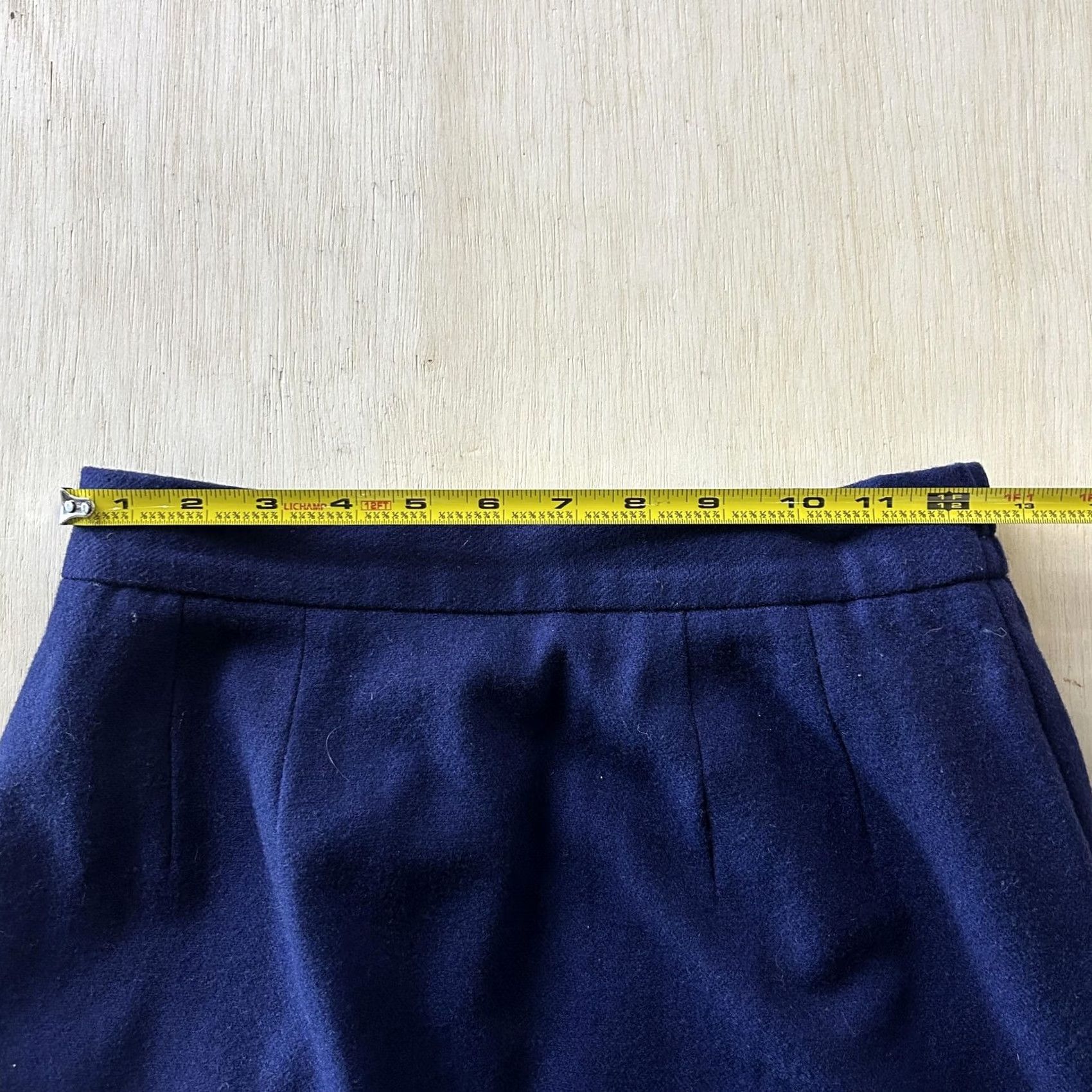 Vintage VINTAGE Panther Skirt Womens 6 Petite Blue Wool Pencil Midi Lined Office Work Size 28" / US 6 / IT 42 - 4 Thumbnail