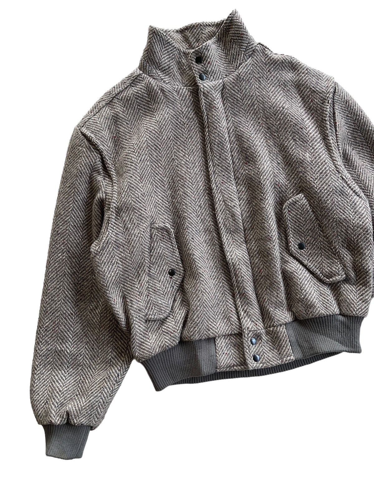Vintage Members Only Europe Craft Wool Tweed Blouson Jacket - Bombers
