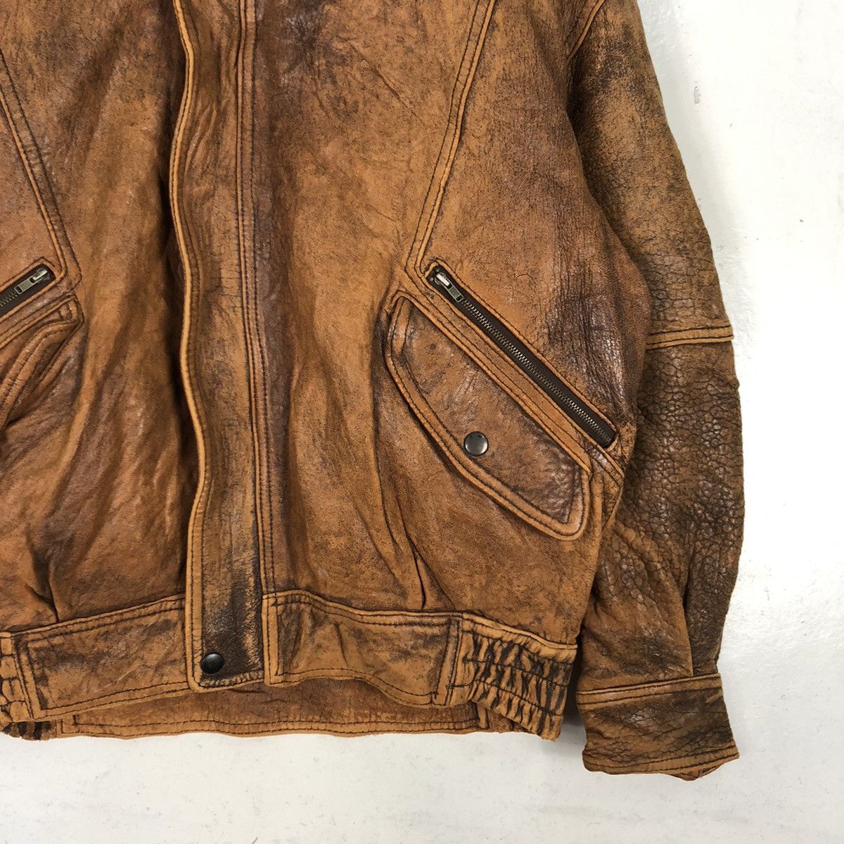 Vintage Mens Robbo Leather Military Jacket Size US M / EU 48-50 / 2 - 4 Thumbnail