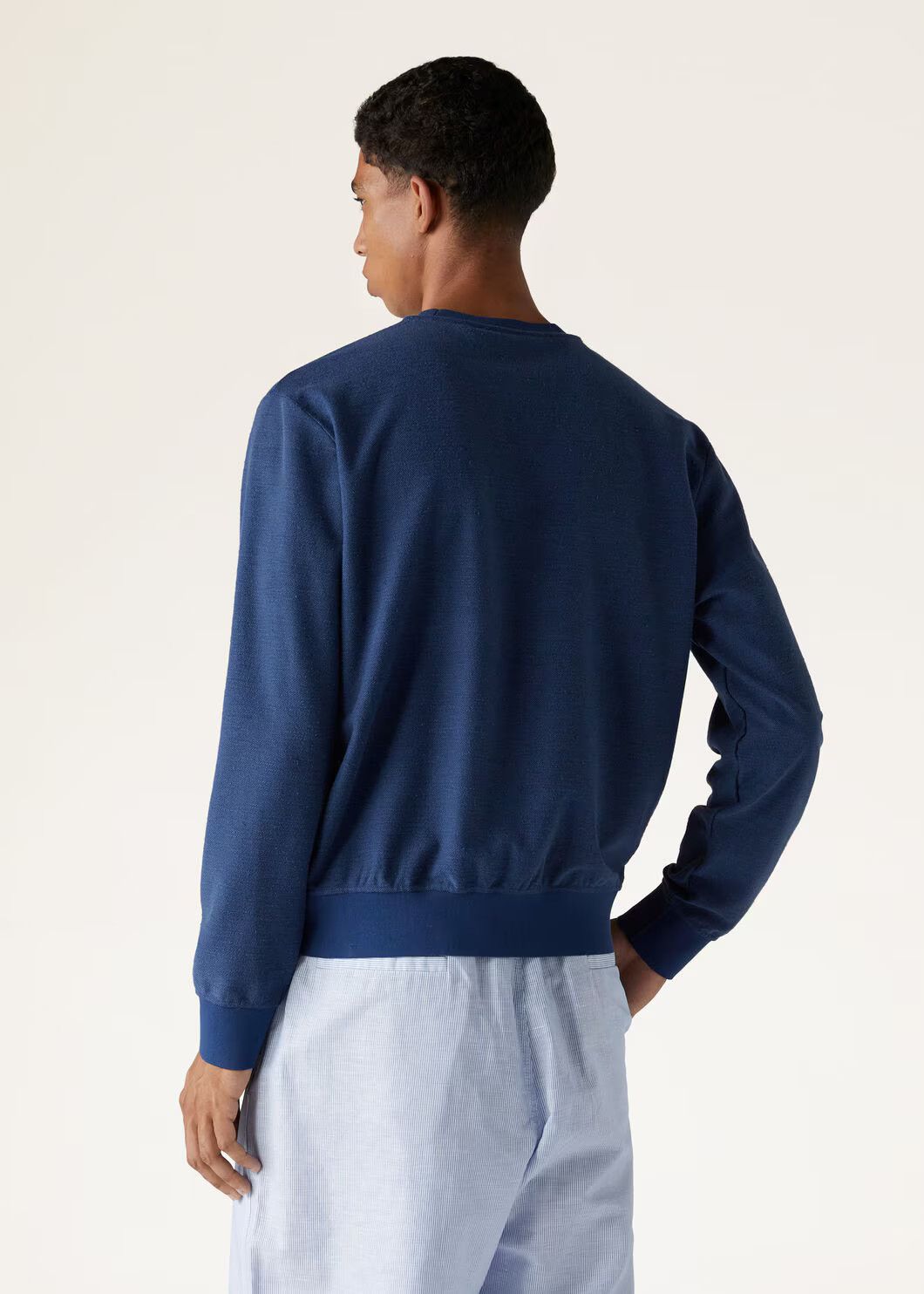 Loro Piana o1w1db10125 FAO0216 Hotaka Crewneck Sweater in Blue Size US L / EU 52-54 / 3 - 5 Thumbnail