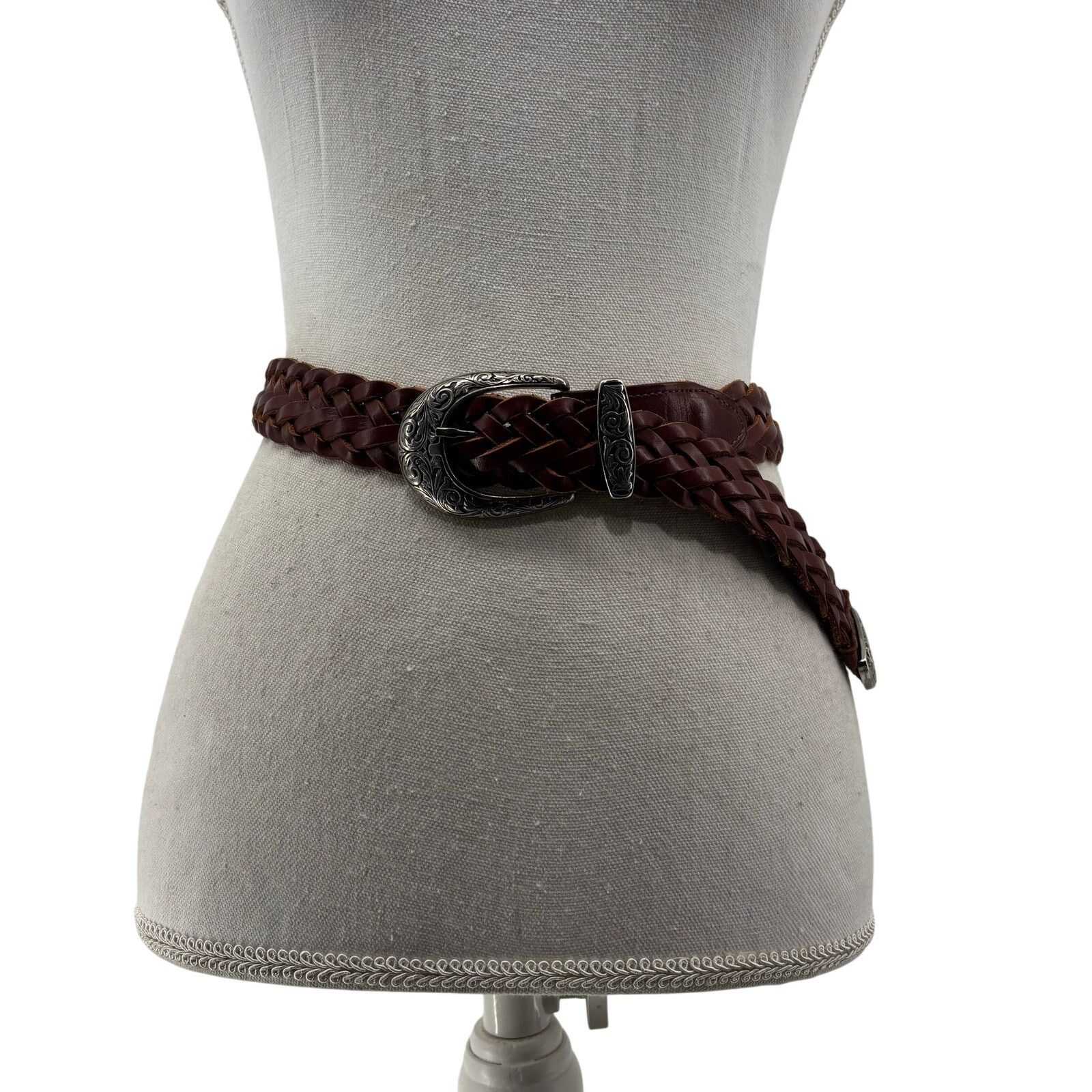 Other Torel Womens S Braided Leather Belt USA Boho Weaved Braided Size ONE SIZE - 1 Thumbnail