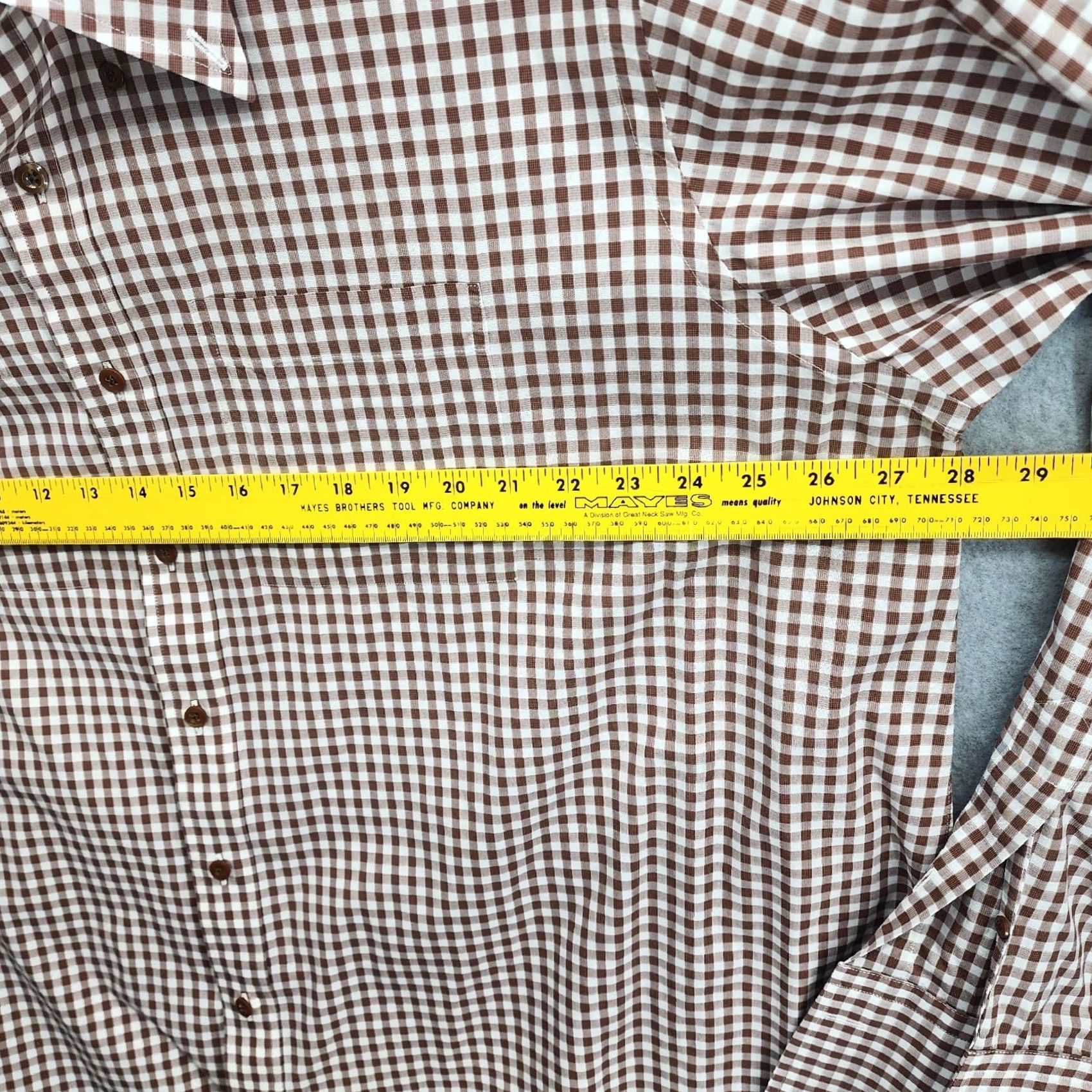 Hamilton Hamilton Shirt Co Button Shirt Mens 3XL Long Sleeve French Cuff Gingham Plaid Shirt Size US XXL / EU 58 / 5 - 6 Thumbnail
