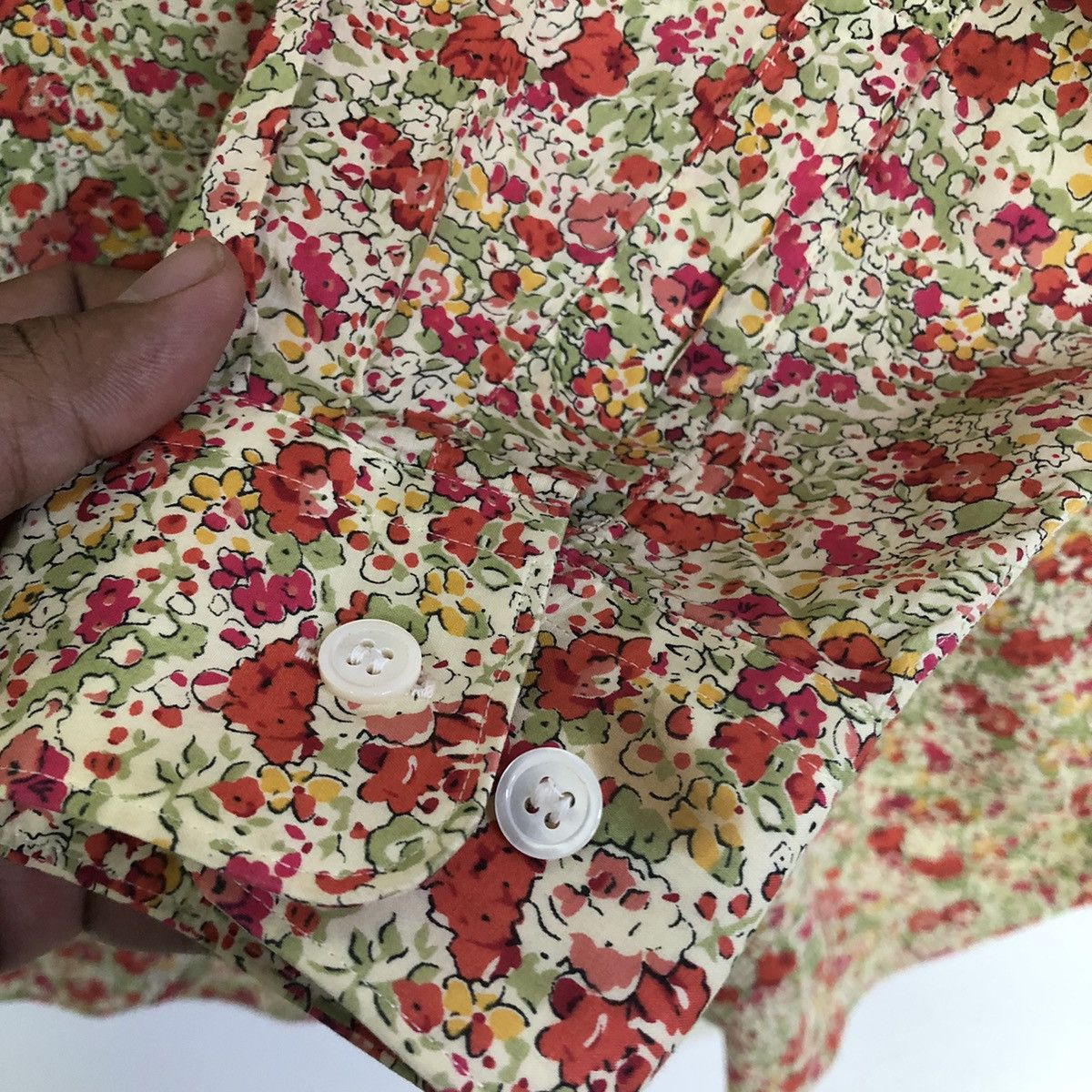 Comme des Garcons Homme Deux COMME des GARÇONS HOMME DEUX FLORAL LIBERTY BUTTON SHIRT Size US L / EU 52-54 / 3 - 6 Thumbnail