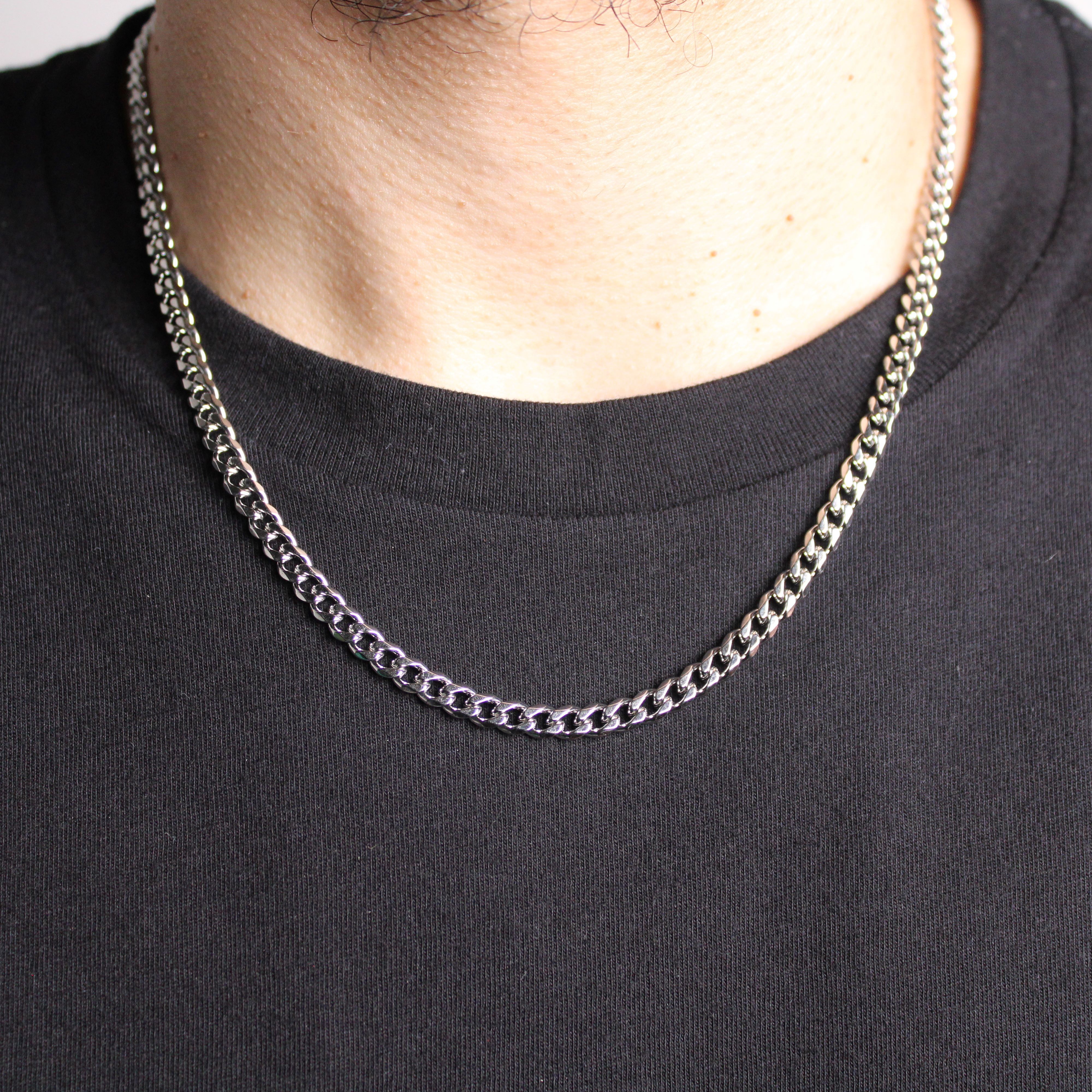 Other Silver 5mm Cuban Link Chain 18" - 24" Size ONE SIZE - 1 Thumbnail