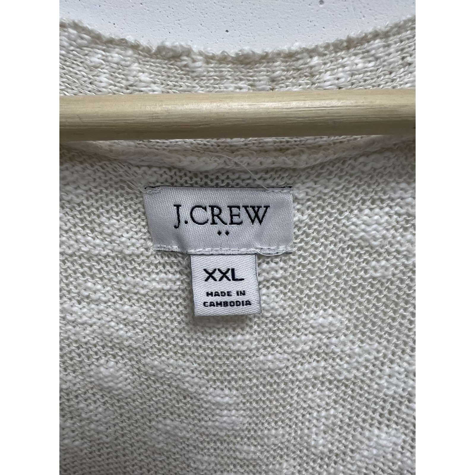 J.Crew J. Crew Cream Cardigan Women's Size XXL Cotton Blend A001474 Size XXL / US 16-18 / IT 52-54 - 5 Thumbnail