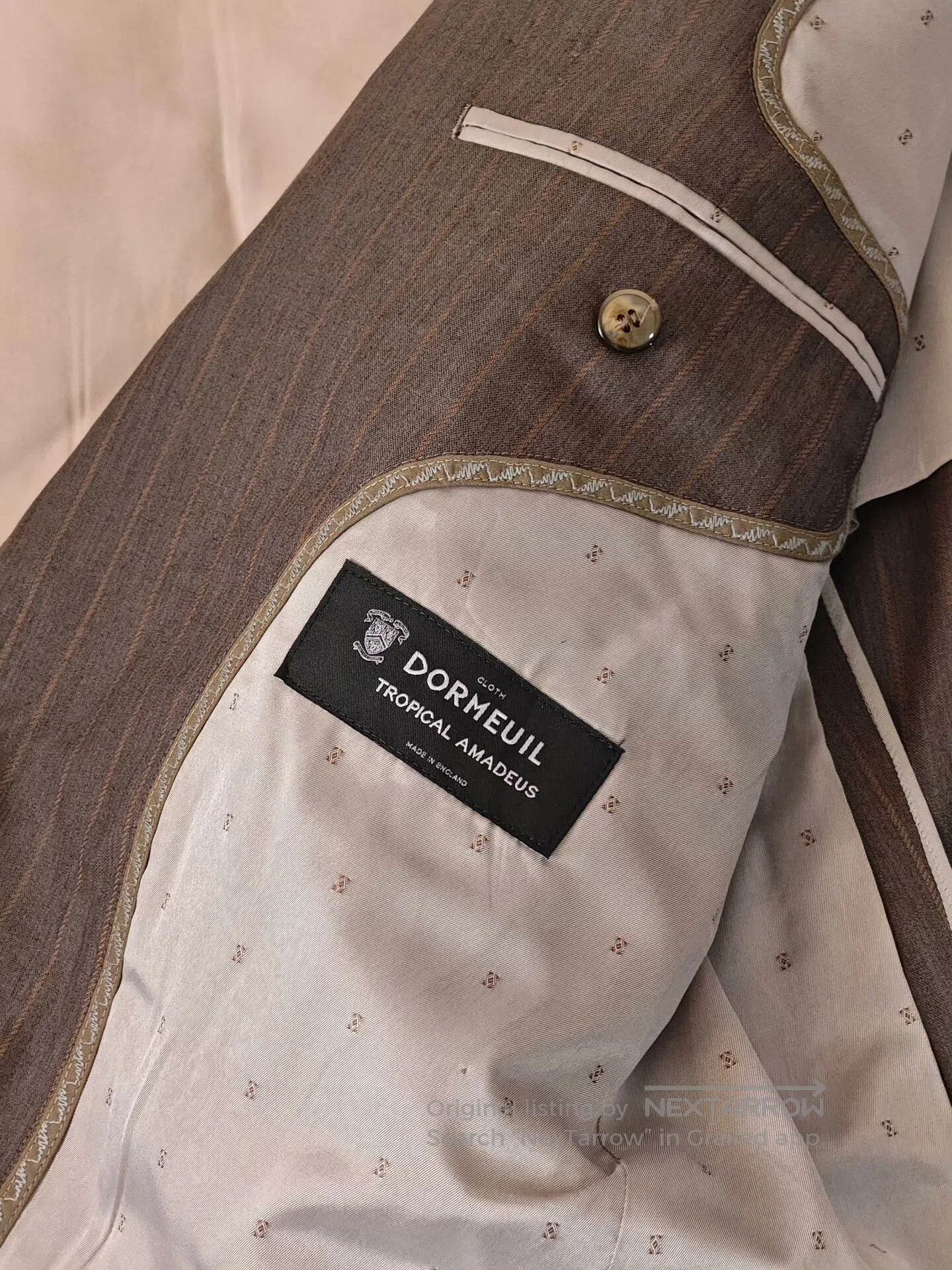 Japanese Brand Dormeuil Custom Wool-Linen Suit. Size US M / EU 48-50 / 2 - 7 Thumbnail