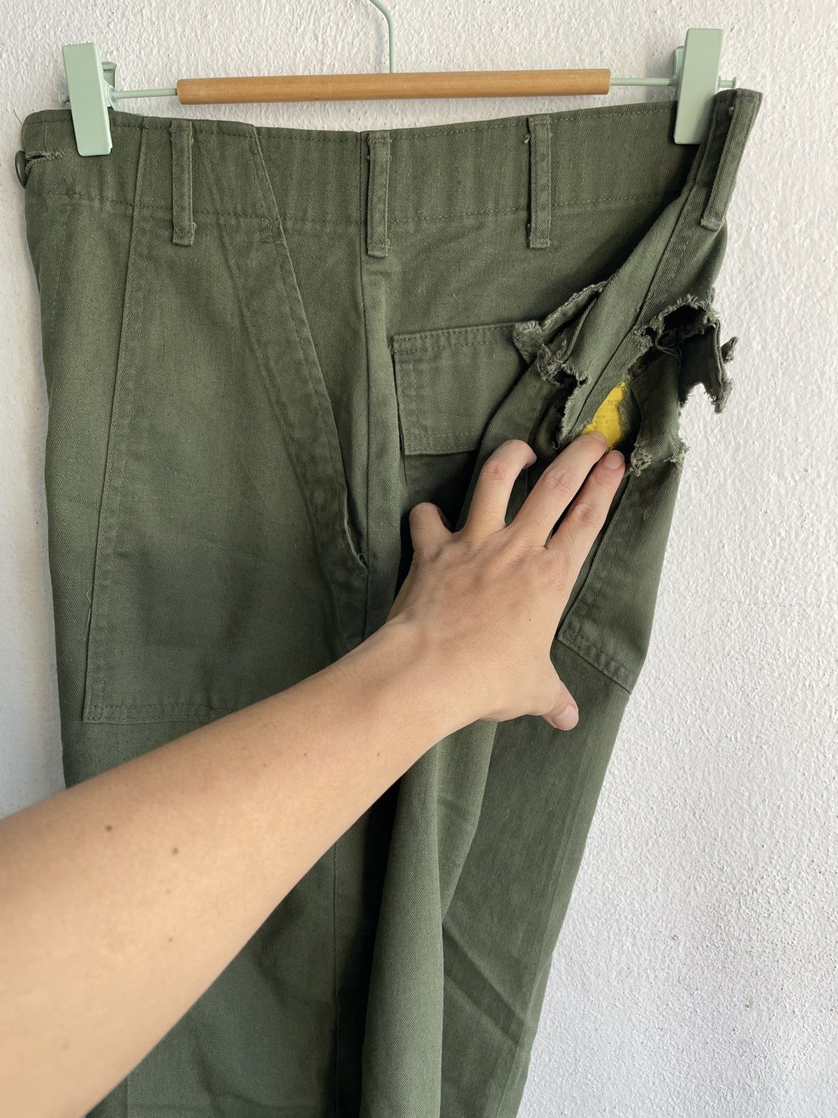 Orslow RIP🔥70s 0G 507 Vietnam Fatigue Trousers Pants Green 30X27 Size US 29 - 9 Thumbnail
