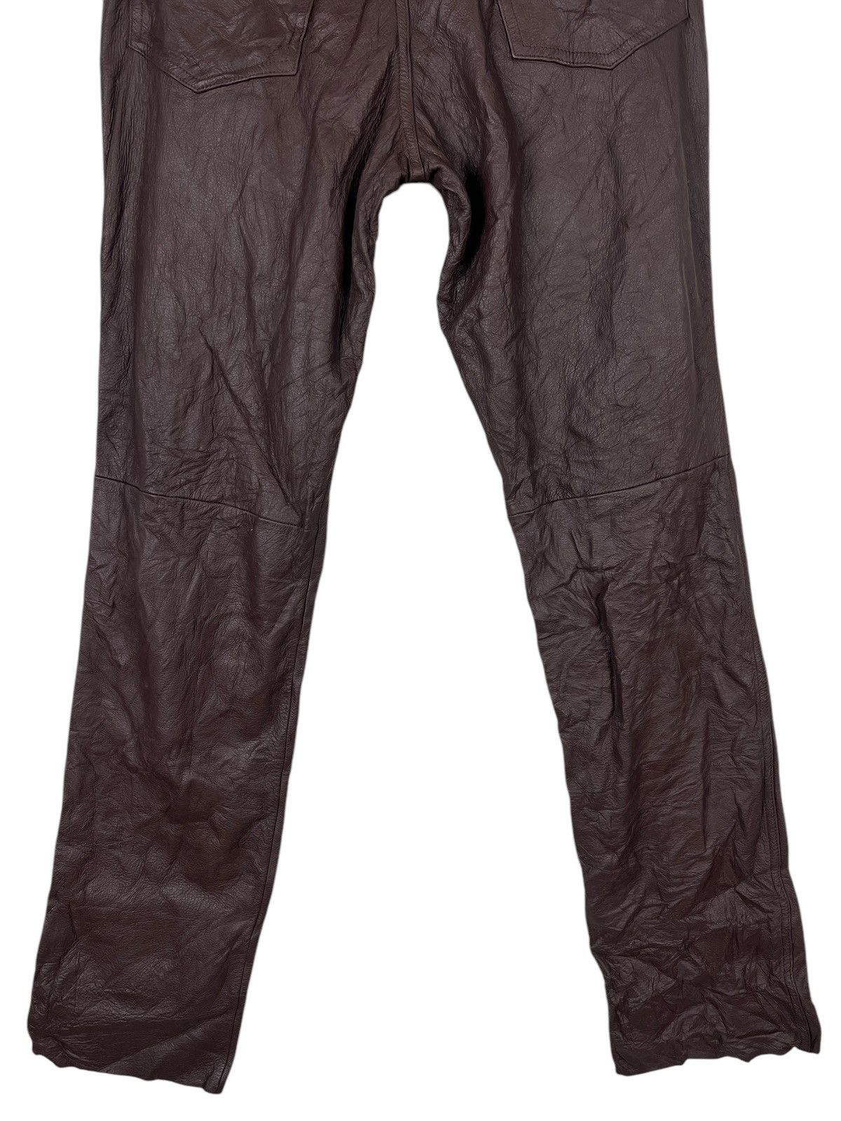 Issey Miyake × Japanese Brand 🔥 RARE VINTAGE ALL THE WAY LEATHER TROUSER PANT Size US 30 / EU 46 - 8 Thumbnail