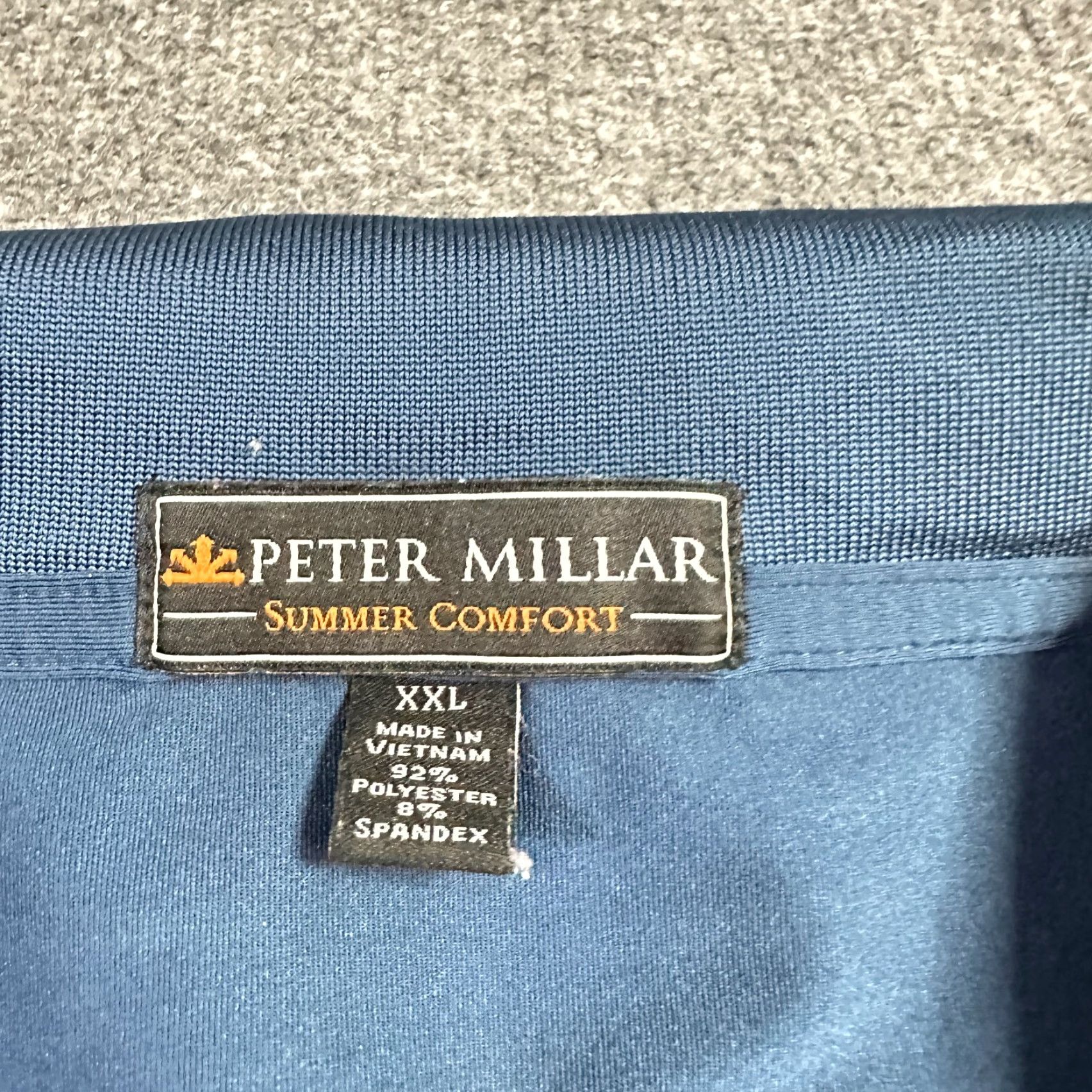 Peter Millar Peter Millar Summer Comfort Polo Shirt 2XL Blue Embroidered Golf Men Short Sleeve Collared Shirt Size US XXL / EU 58 / 5 - 2 Thumbnail