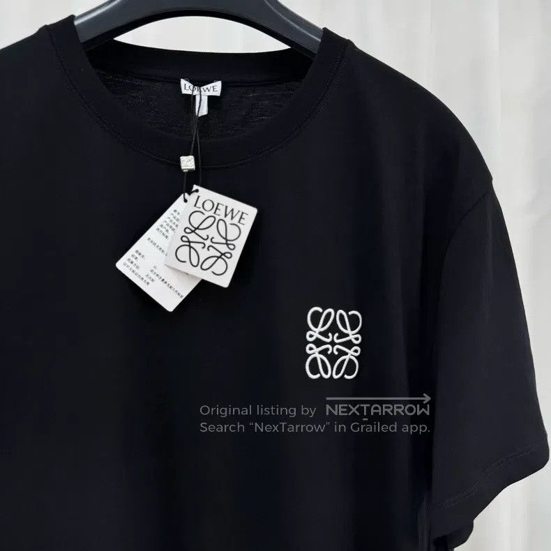Loewe Loewe Black embroidered logo short-sleeve T-shirt Size US S / EU 44-46 / 1 - 3 Thumbnail
