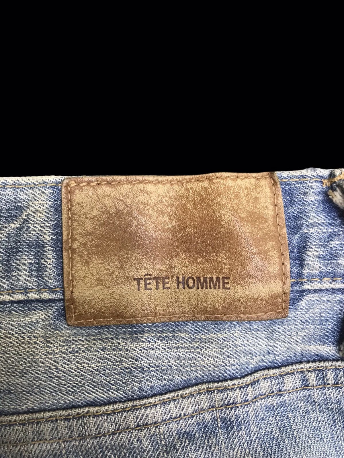 Japanese Brand × Tete Homme 💥ARCHIVAL💥TETE HOMME DIRTY DISTRESSED DENIM F129 Size US 34 / EU 50 - 14 Thumbnail