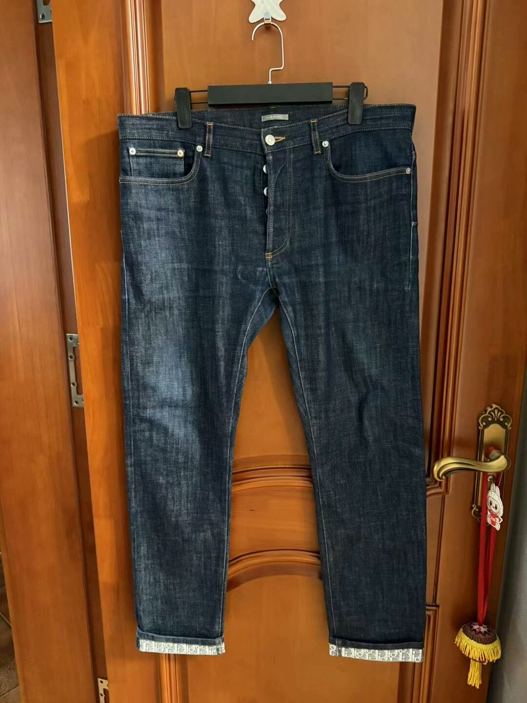 Dior dior deep blue logo printed denim pants Size US 34 / EU 50 - 1 Thumbnail