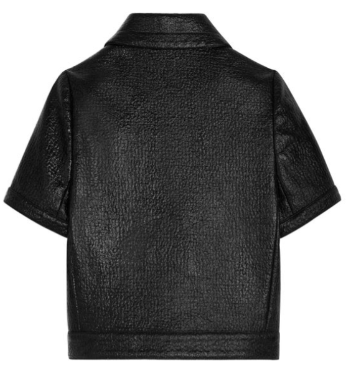 Celine o1bcso1str0824 Cropped Chelsea Jacket Lacquered Tweed Black Size M / US 6-8 / IT 42-44 - 2 Thumbnail