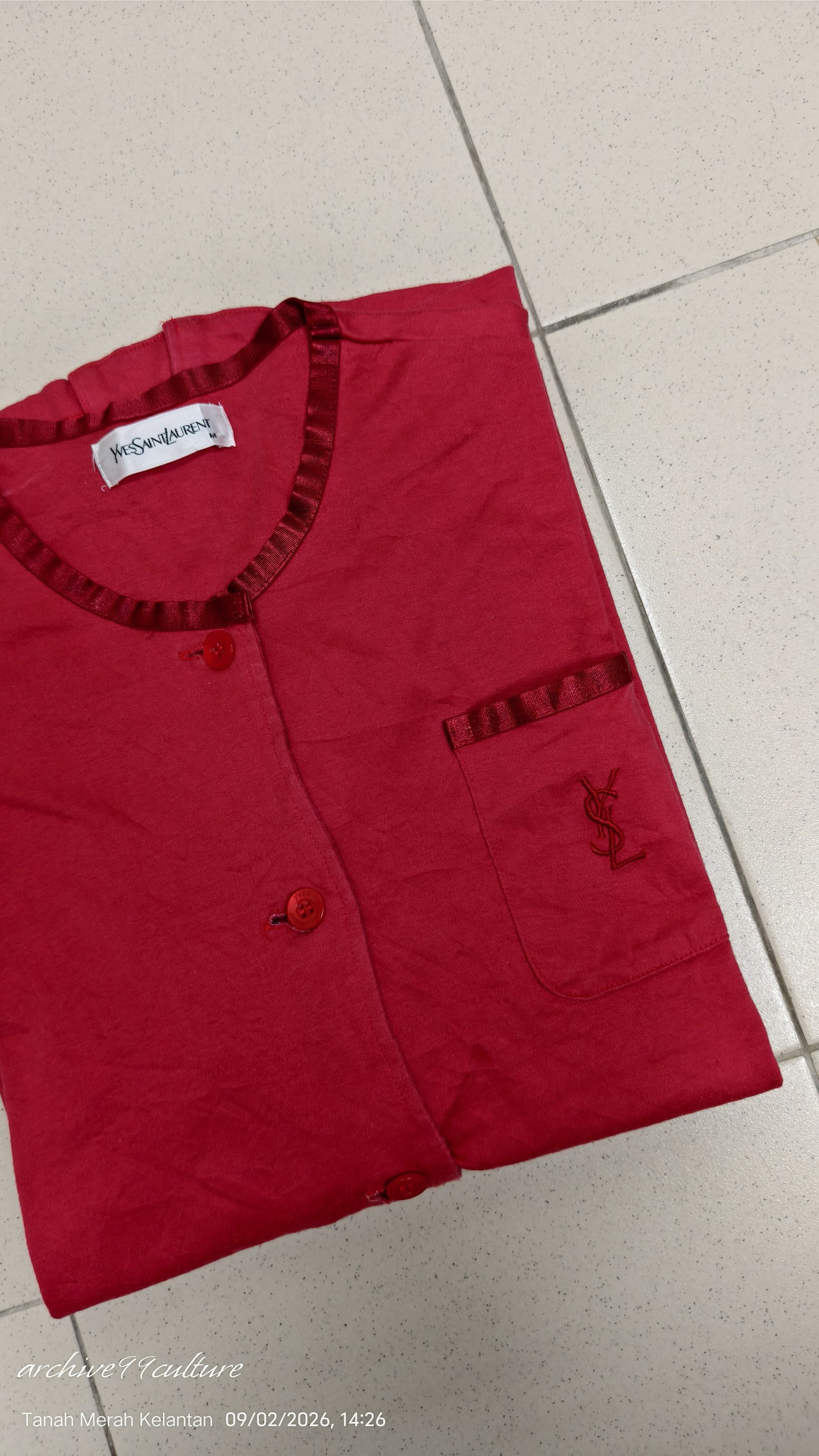 Yves Saint Laurent Vintage Yves Saint Laurent Embroidered Logo Cardigan Japan Size M / US 6-8 / IT 42-44 - 9 Thumbnail
