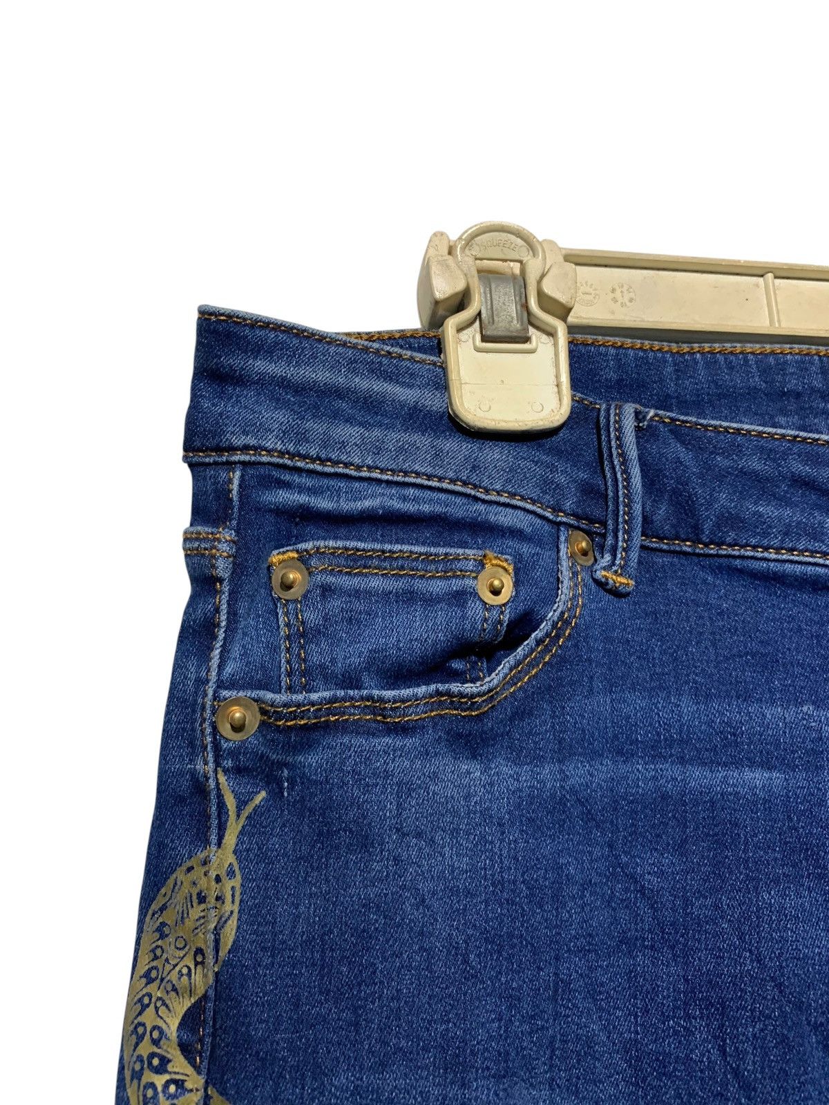 Roberto Cavalli Roberto Cavalli gold snake skinny denim jeans Size 30" / US 8 / IT 44 - 5 Thumbnail