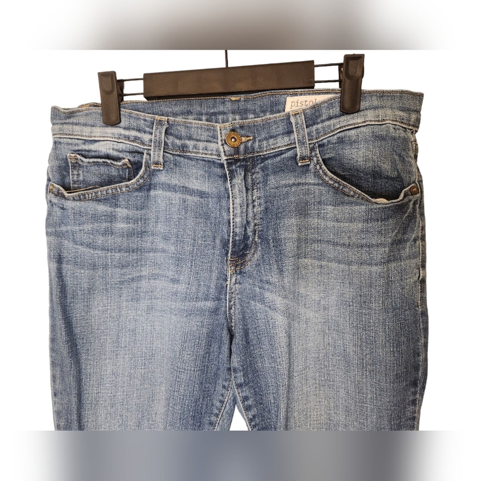 Pistola Pistola crop distressed hem relaxed fit jeans 30 Size 30" / US 8 / IT 44 - 4 Thumbnail