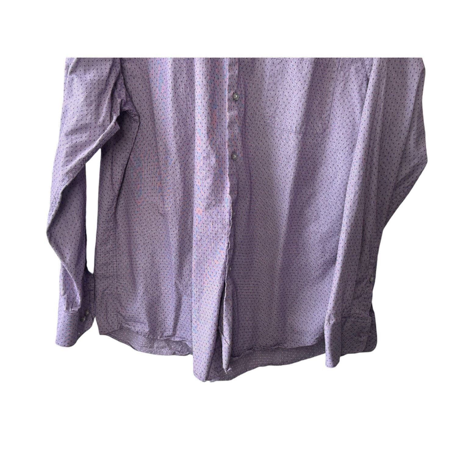 Calvin Klein Calvin Klein Purple Dot Regular Fit Shirt Men's XL 17 34/35 Size US XL / EU 56 / 4 - 3 Thumbnail