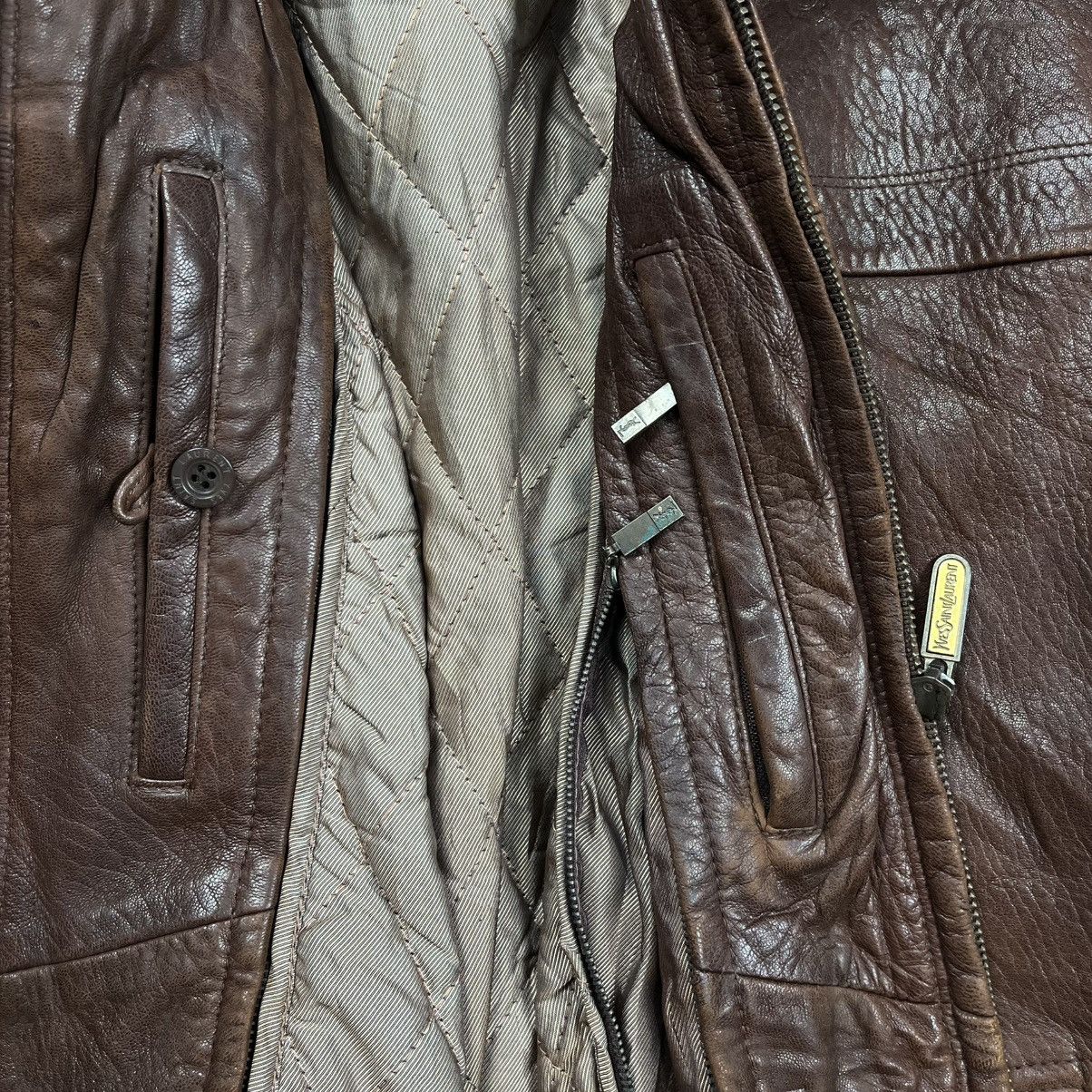 Yves Saint Laurent Vintage 90s ysl Yves saint laurent leather jacket Size US XL / EU 56 / 4 - 9 Thumbnail