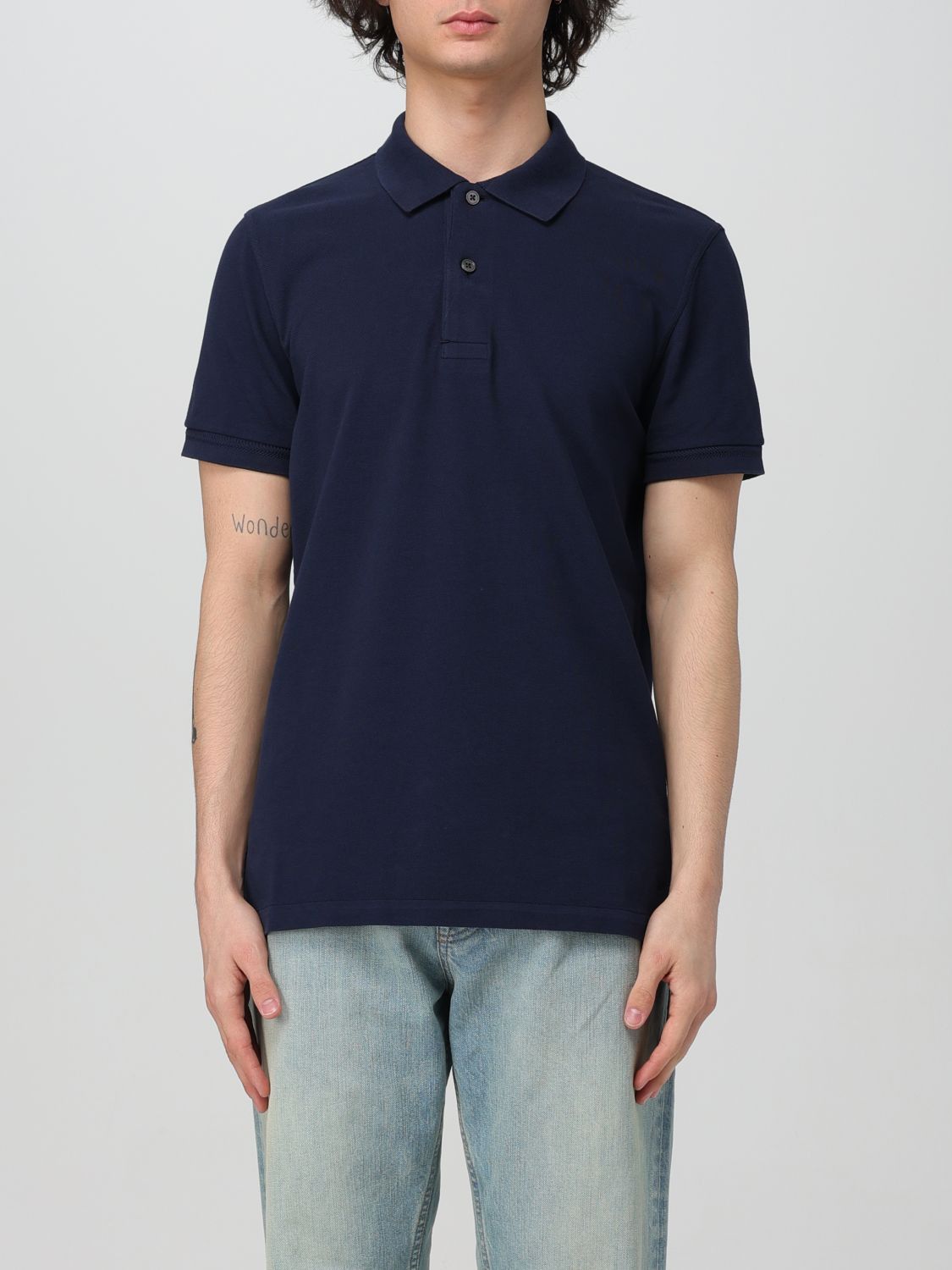 Image of Tom Ford Polo Shirt Men Blue 1 (Size XL)