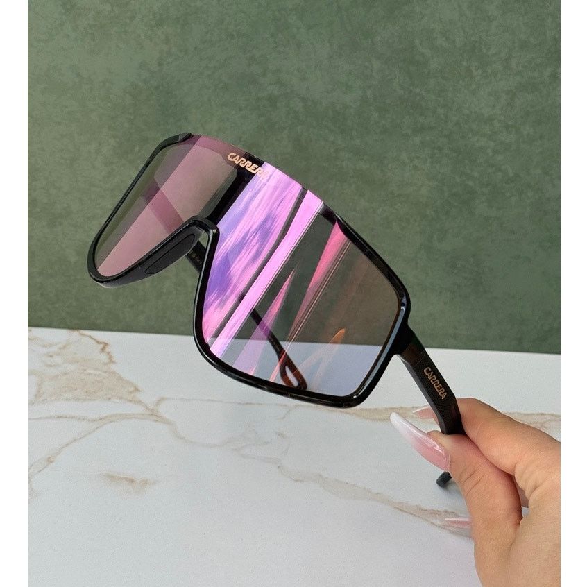 Carrera NEW Carrera 4017/S Mask Shield Sunglasses Black Mirror Lens Size ONE SIZE - 1 Thumbnail