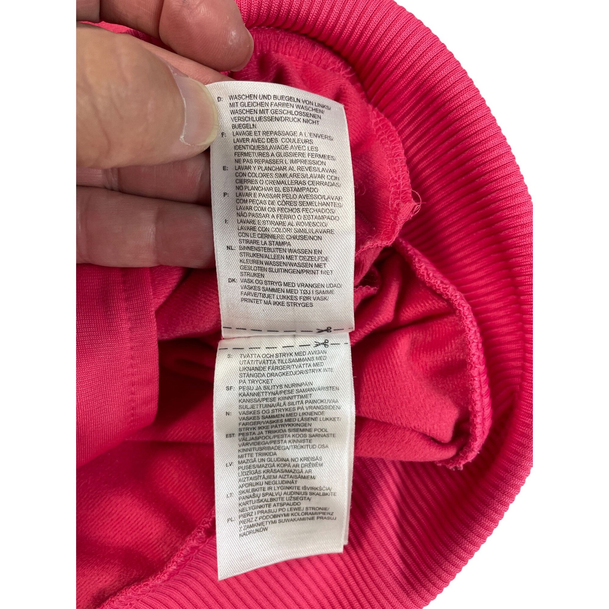 Adidas Adidas Womens Pink Track Jacket With Blue Stripes Size L SKU Size L / US 10 / IT 46 - 8 Thumbnail