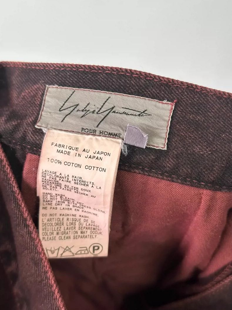 Yohji Yamamoto Yohji Yamamoto size 2 2012aw slim fit denim fringed Burgund Size US 28 / EU 44 - 5 Thumbnail