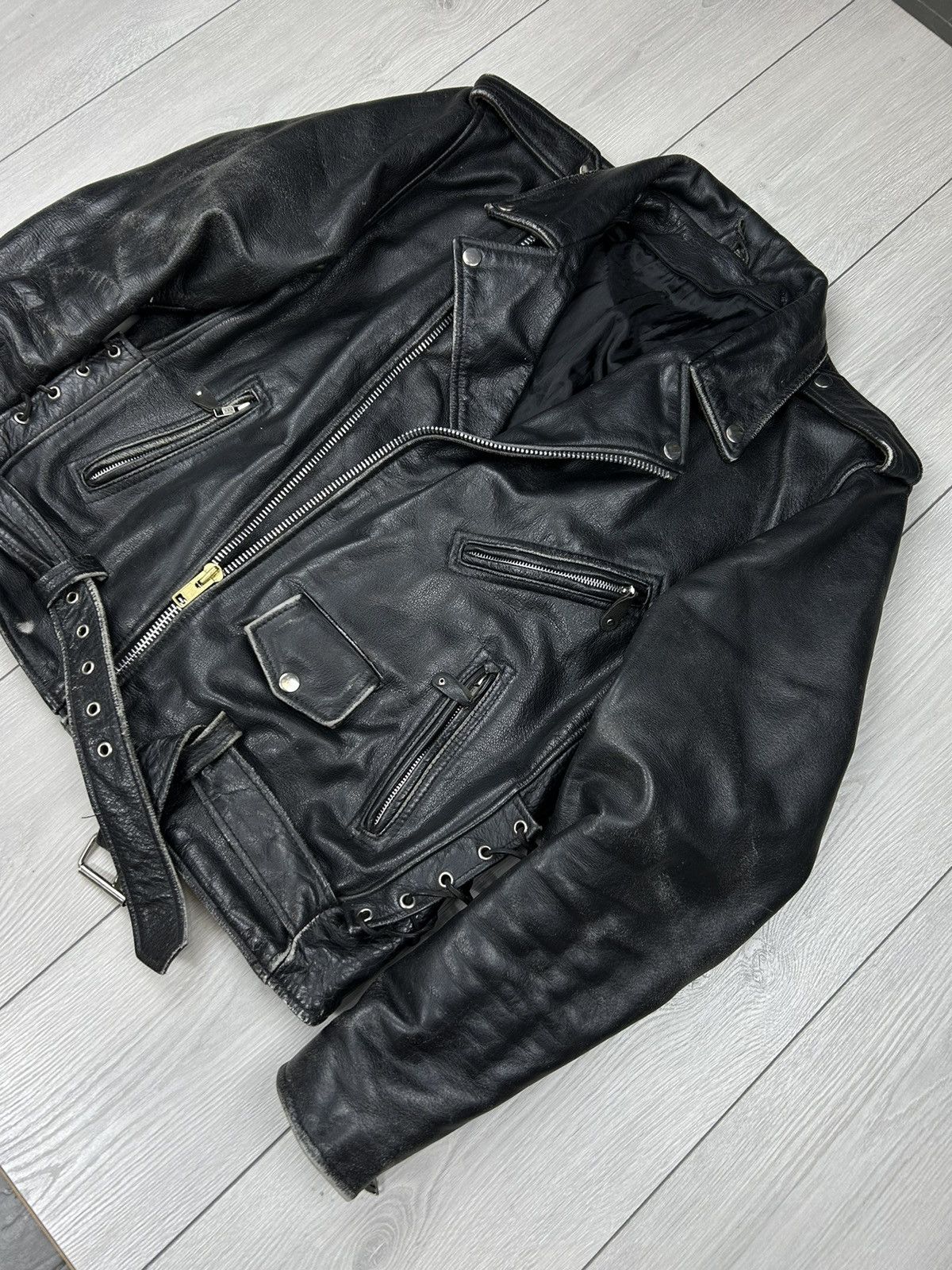 Vintage Leather Vintage Biker Jacket black size L USA Live to ride Size US L / EU 52-54 / 3 - 3 Thumbnail