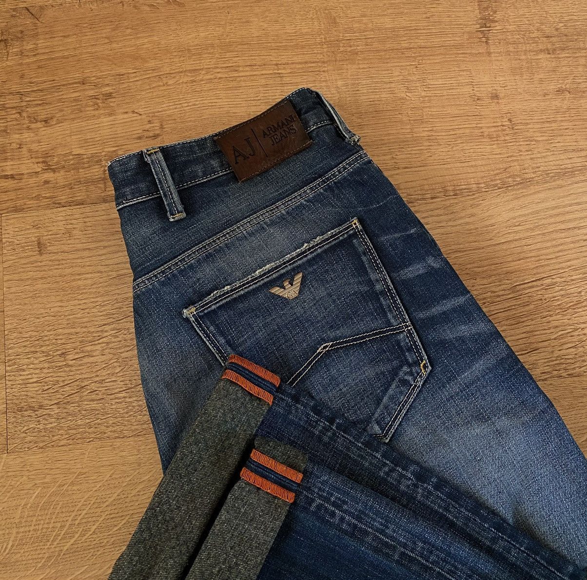 Armani Metal Logo Denim Jeans x Luxury x Streetwear x Rare