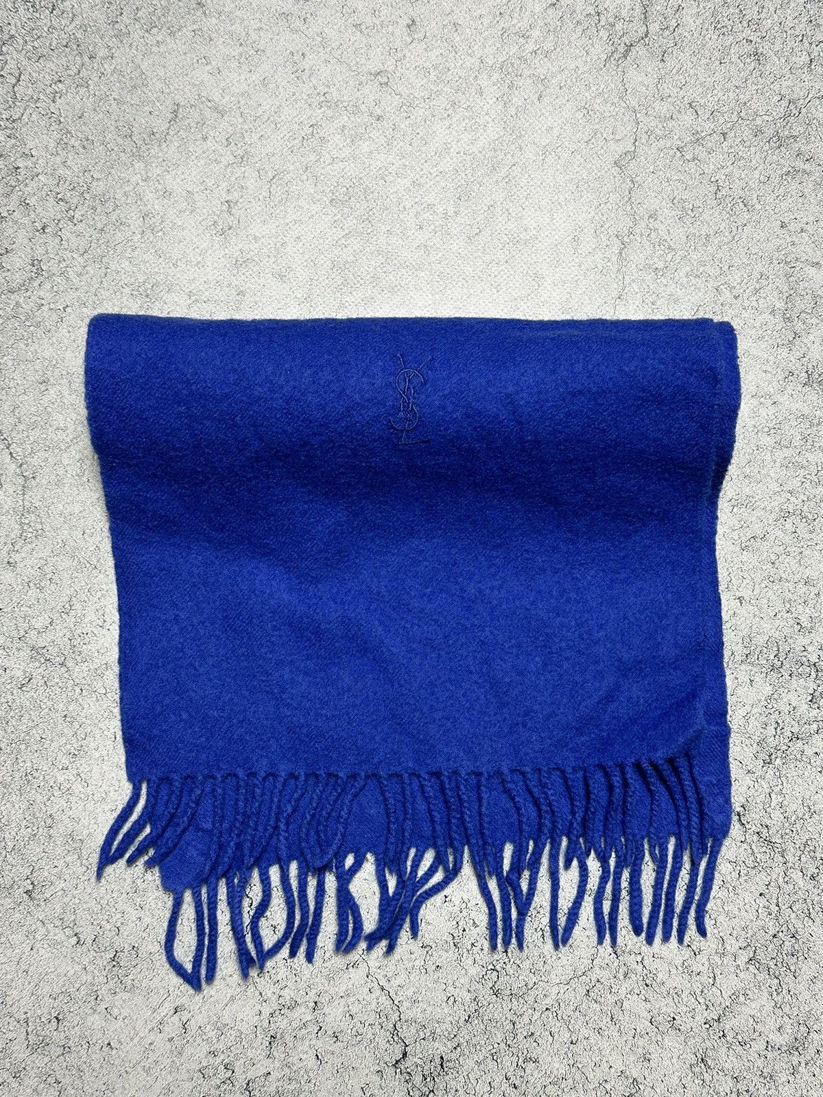 Vintage YSL Yves Saint Laurent Vintage Wool Scarf Muffler Size ONE SIZE - 2 Thumbnail