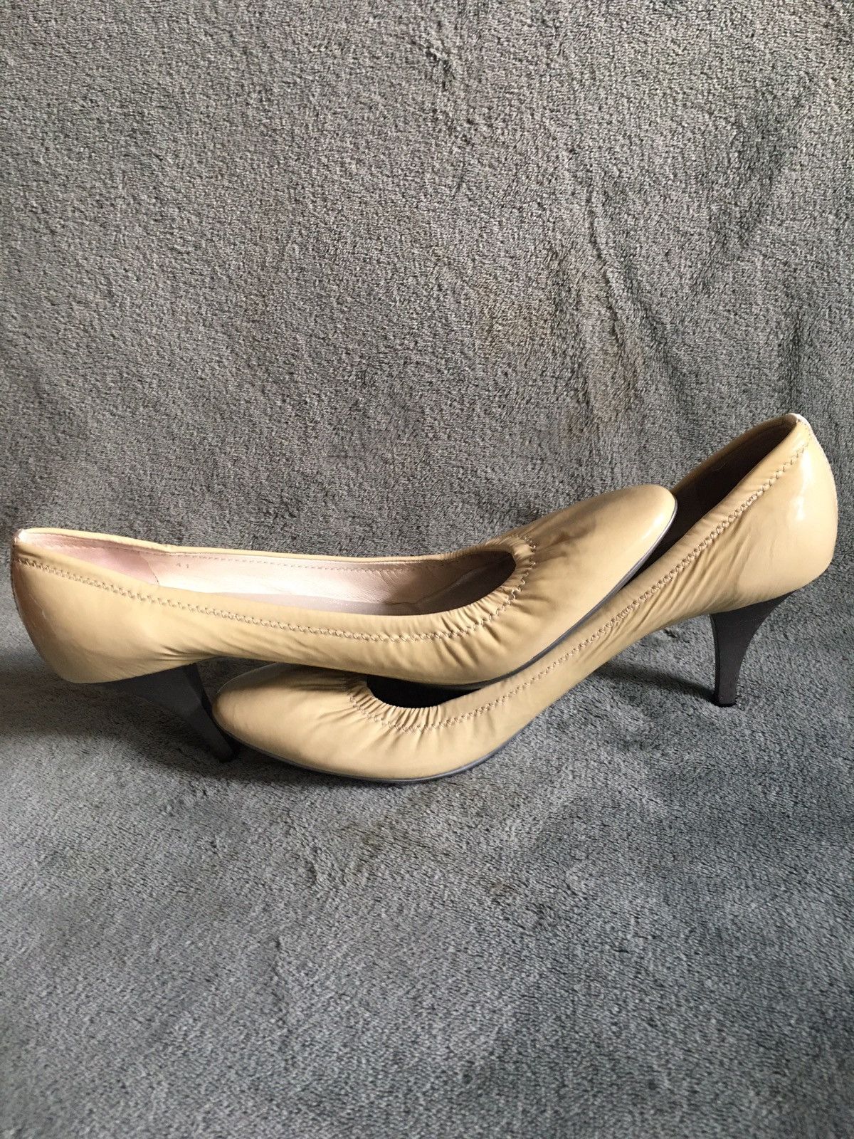 Prada PRADA Vintage Beige Patent Leather Pump Heels EU 41 Size US 11 / IT 41 - 10 Thumbnail